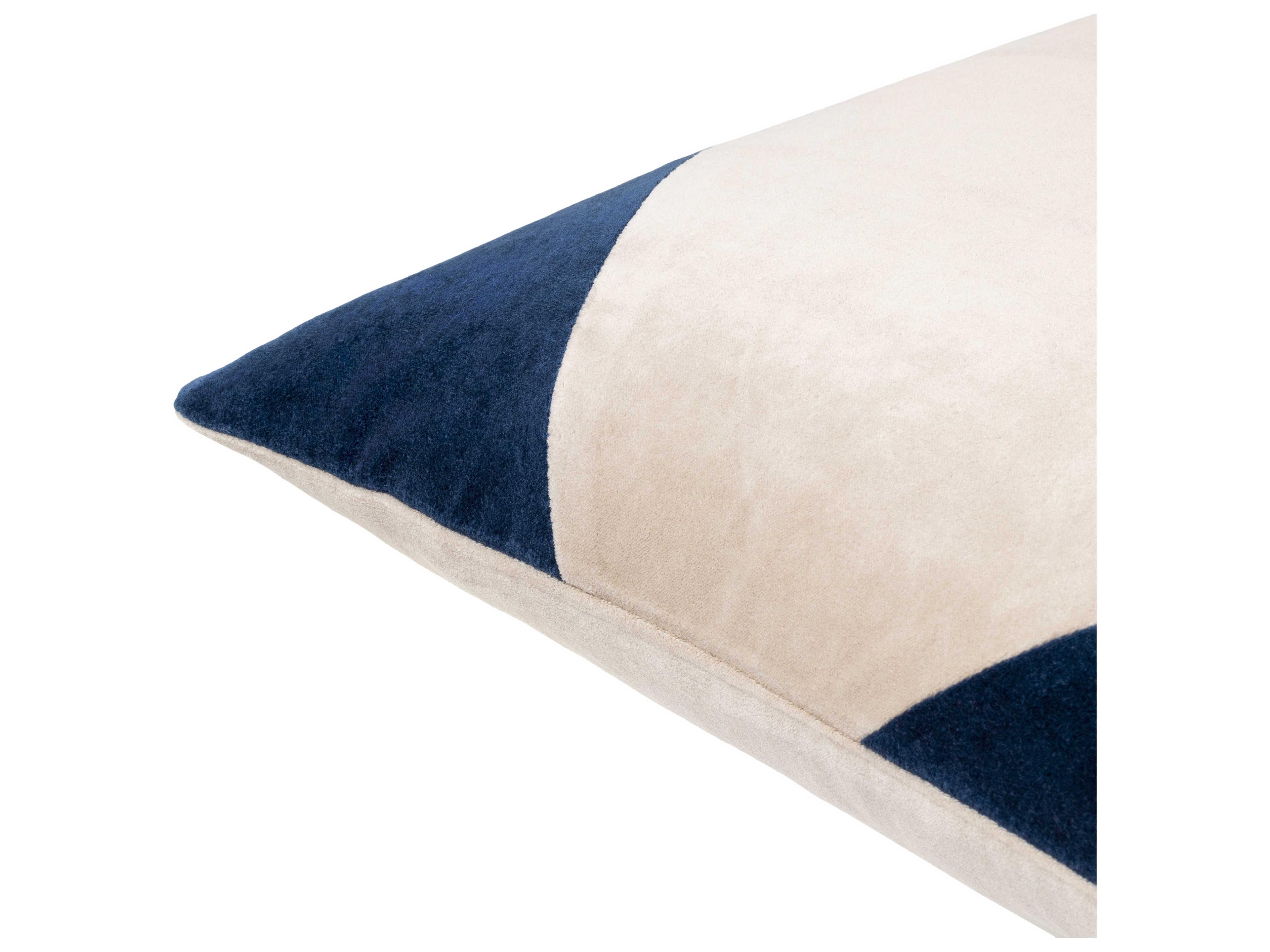Surya Cotton Velvet Dark Blue Pillow
