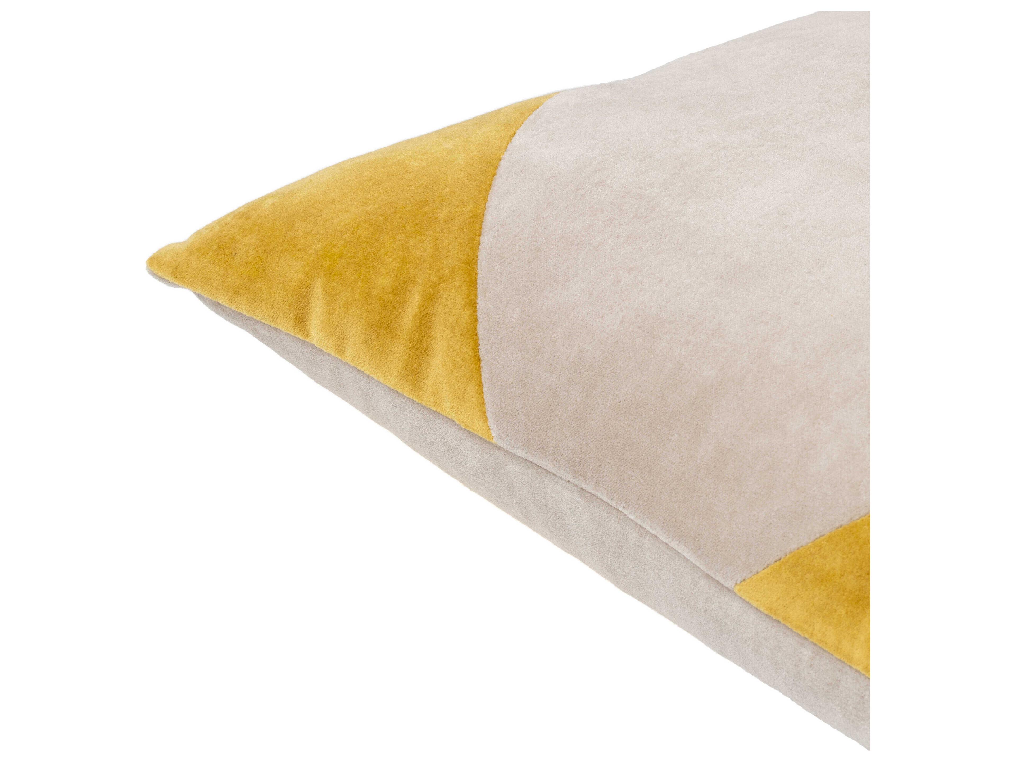 Surya Cotton Velvet Mustard Pillow