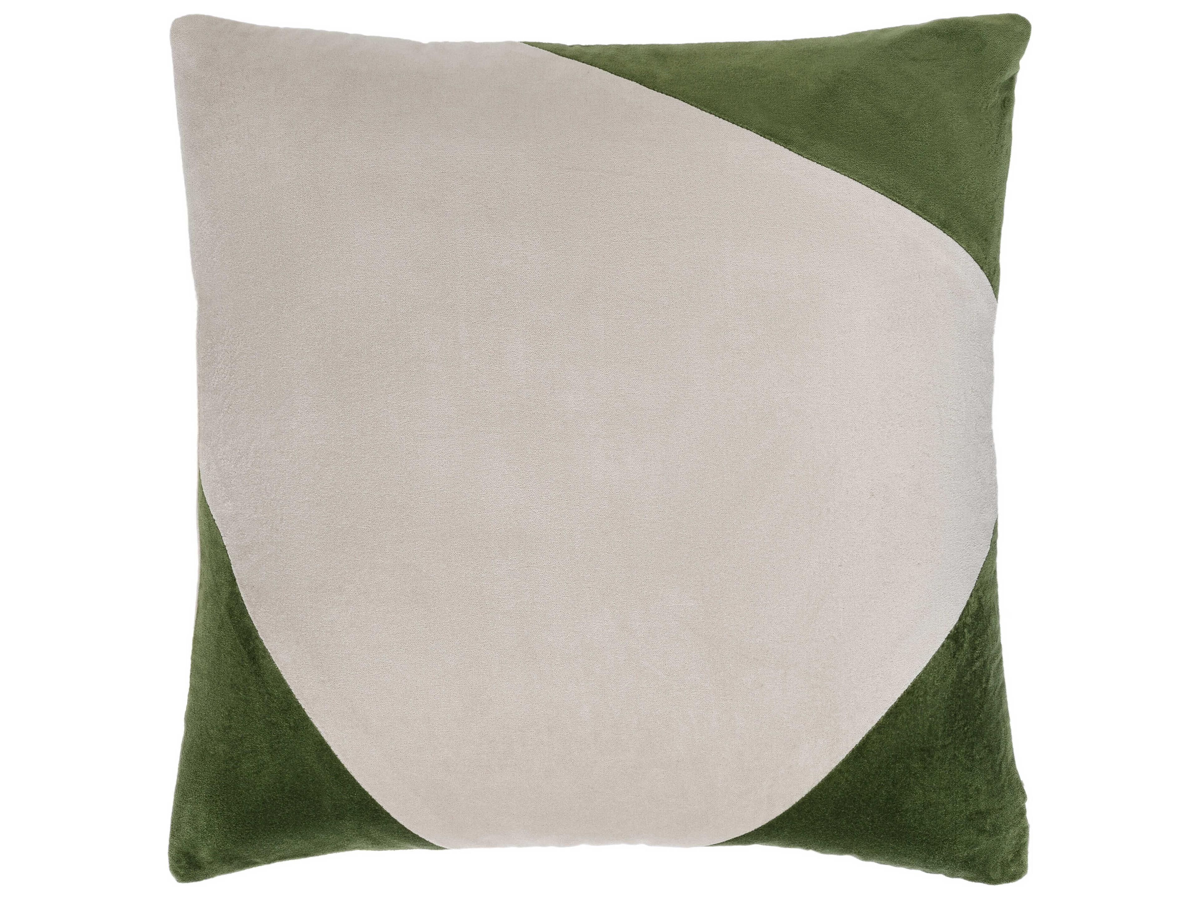 Cotton Velvet Grass Green Pillow