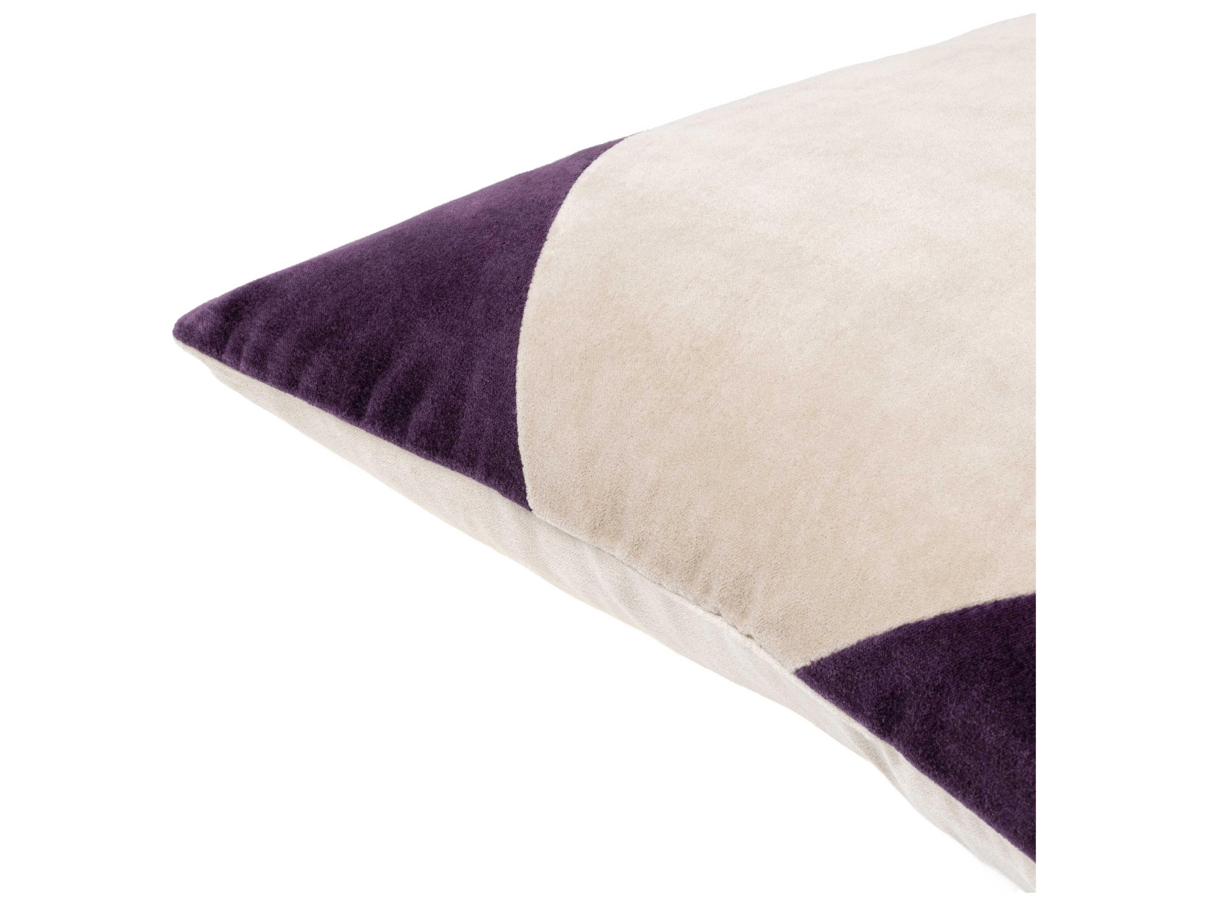 Surya Cotton Velvet Plum Pillow