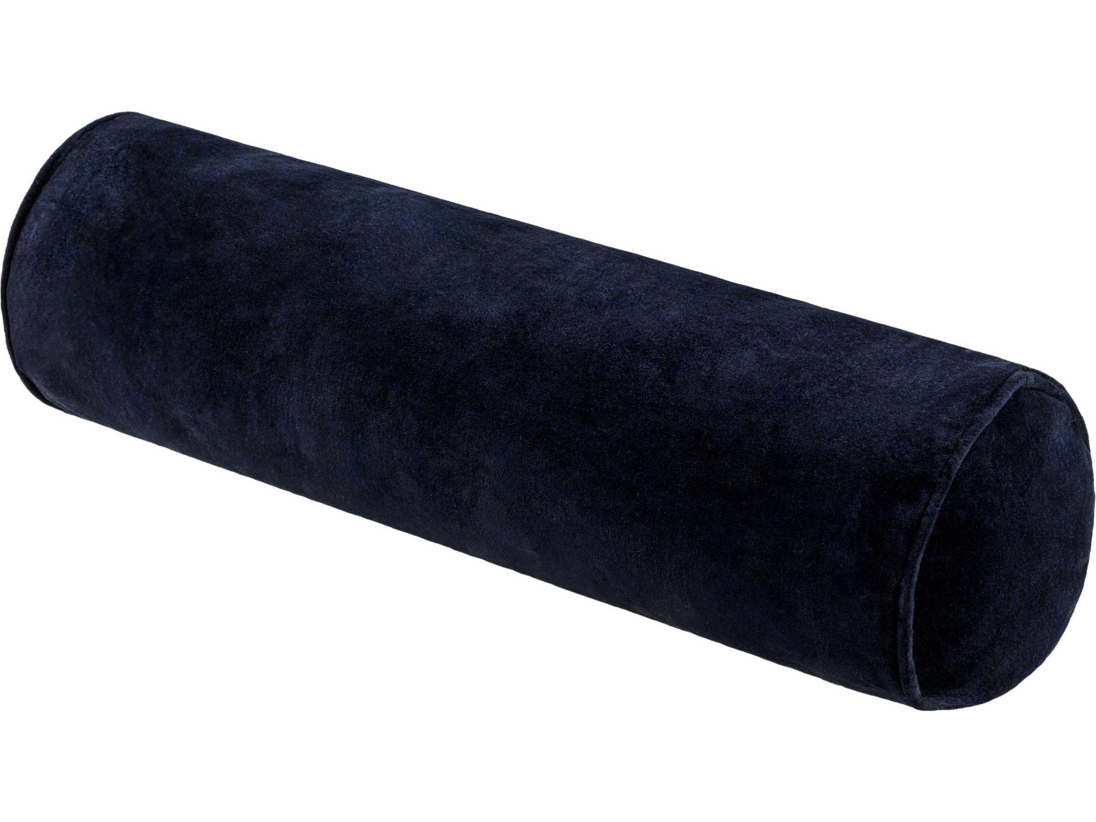 Cotton Velvet Bolster Midnight Blue Pillow