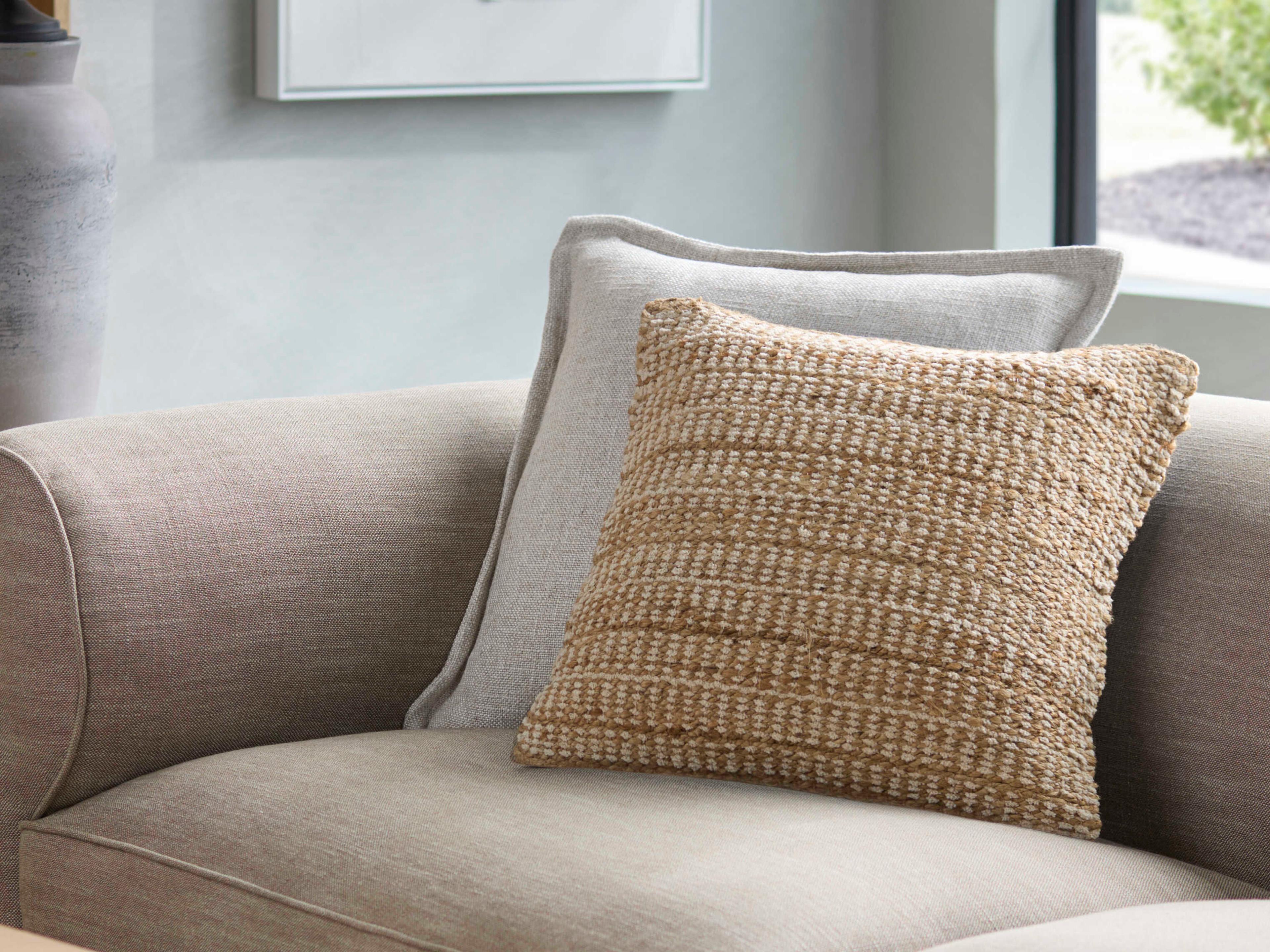 Surya Dhanbad Beige Pillow