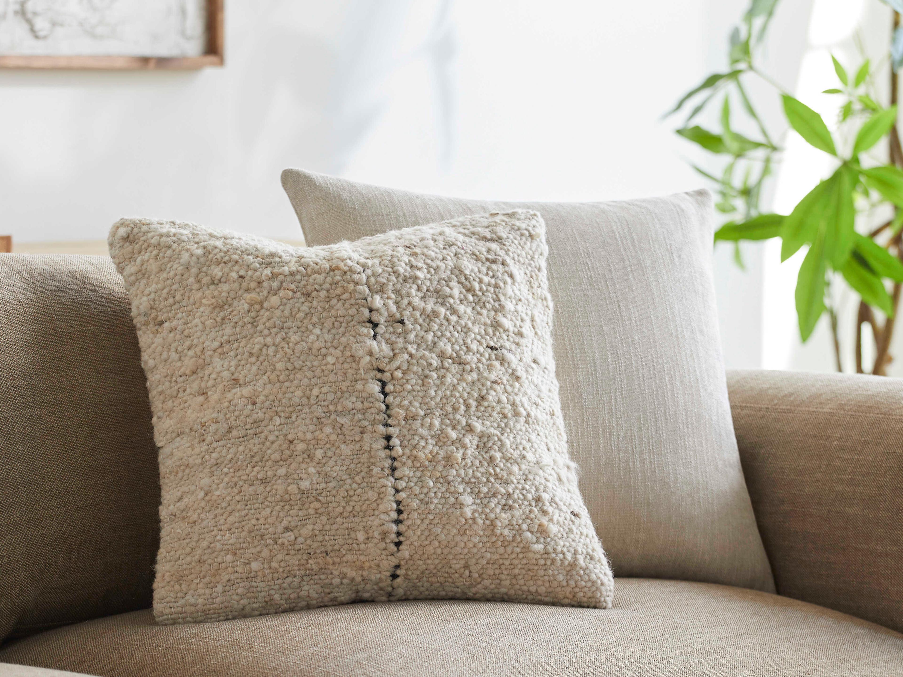 Surya Divided Ivory Pillow