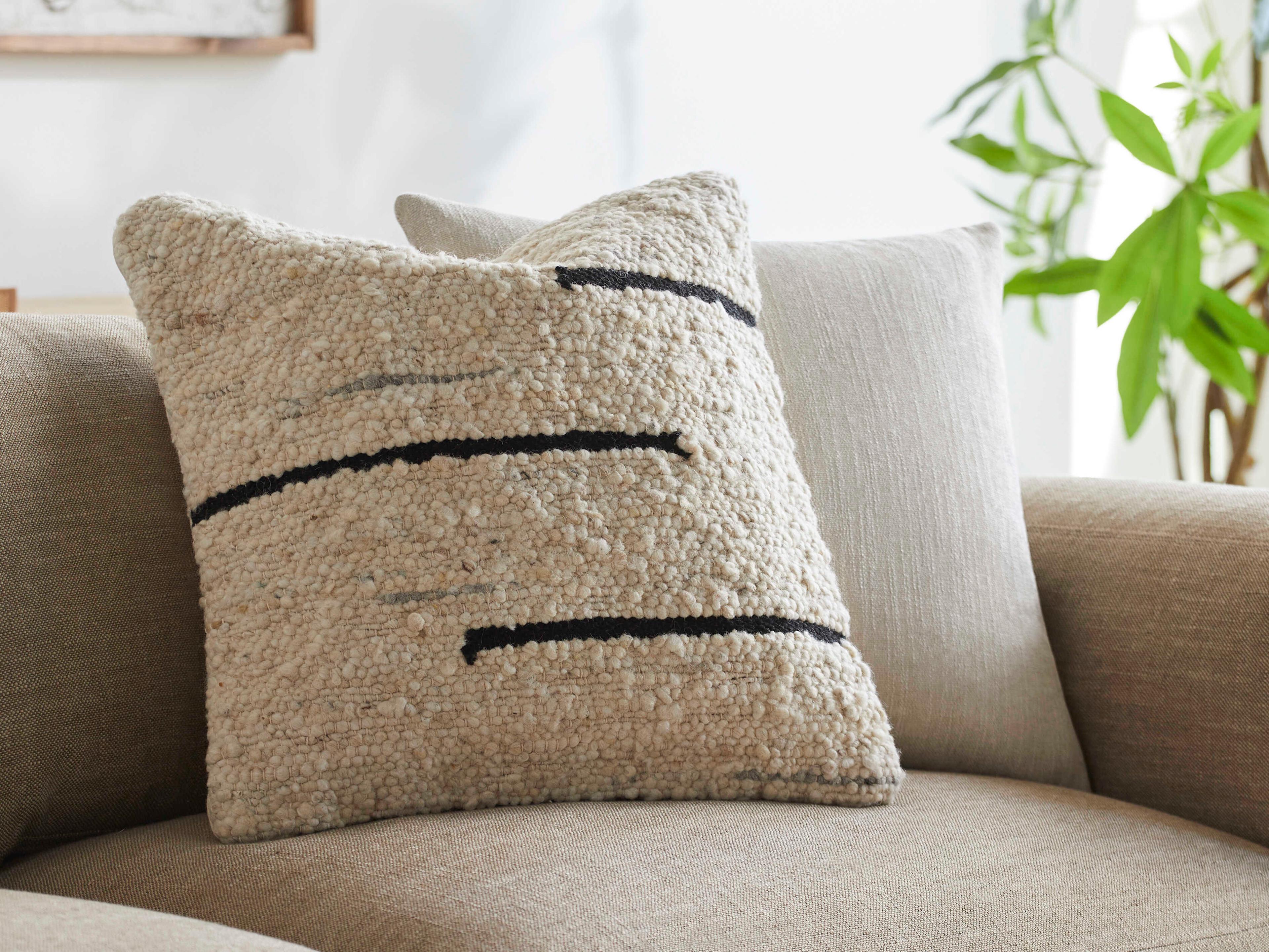 Surya Divided Ivory Pillow