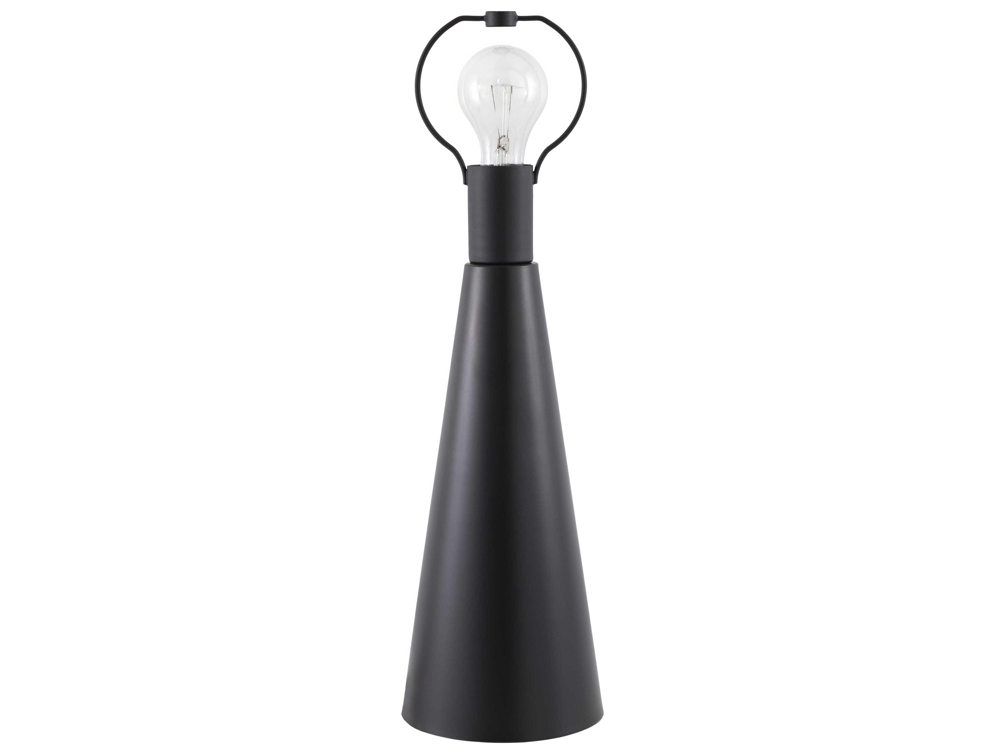 Surya Domea Black White Metal Table Lamp