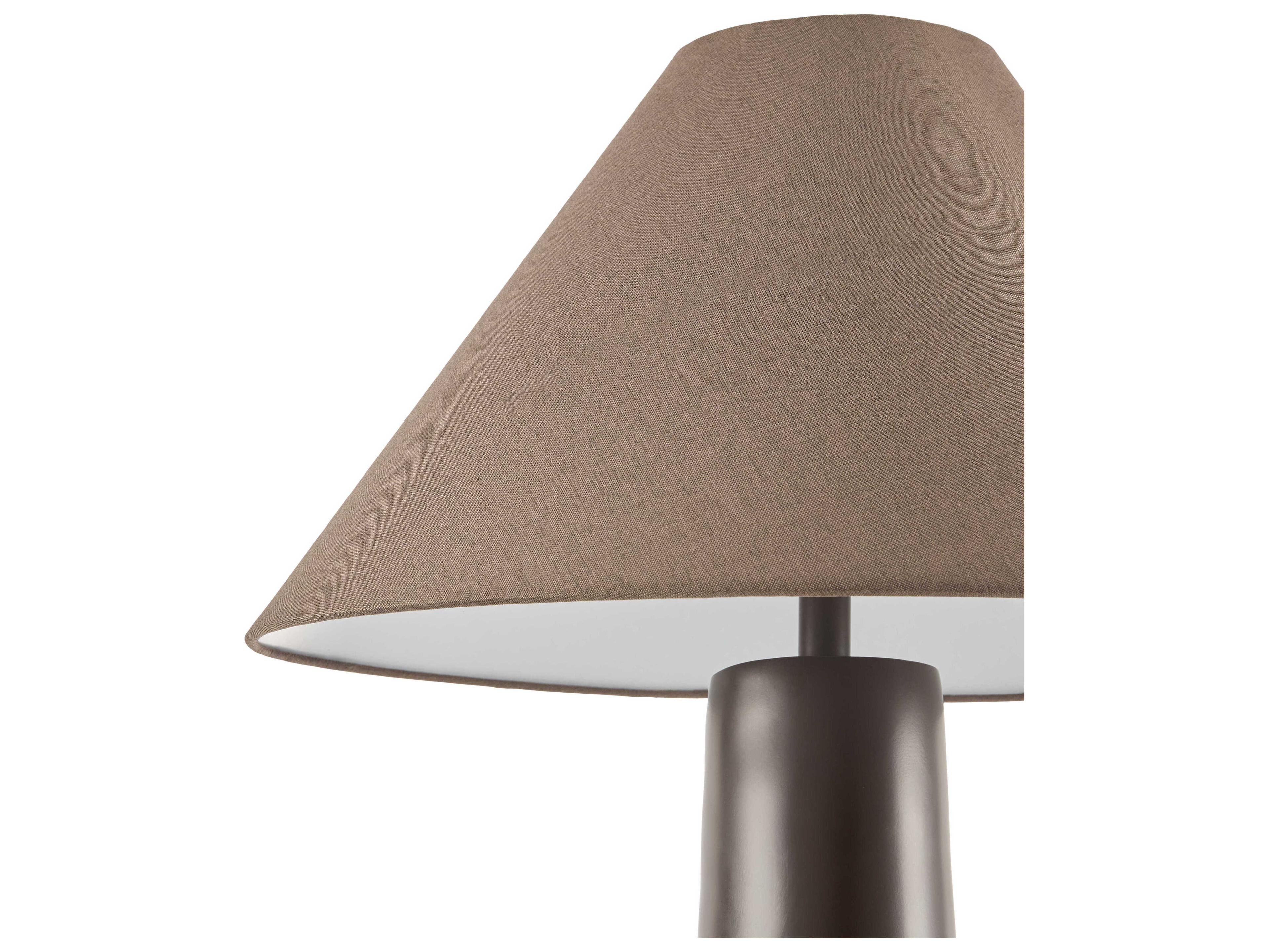 Surya Dosso Dark Brown Linen Floor Lamp