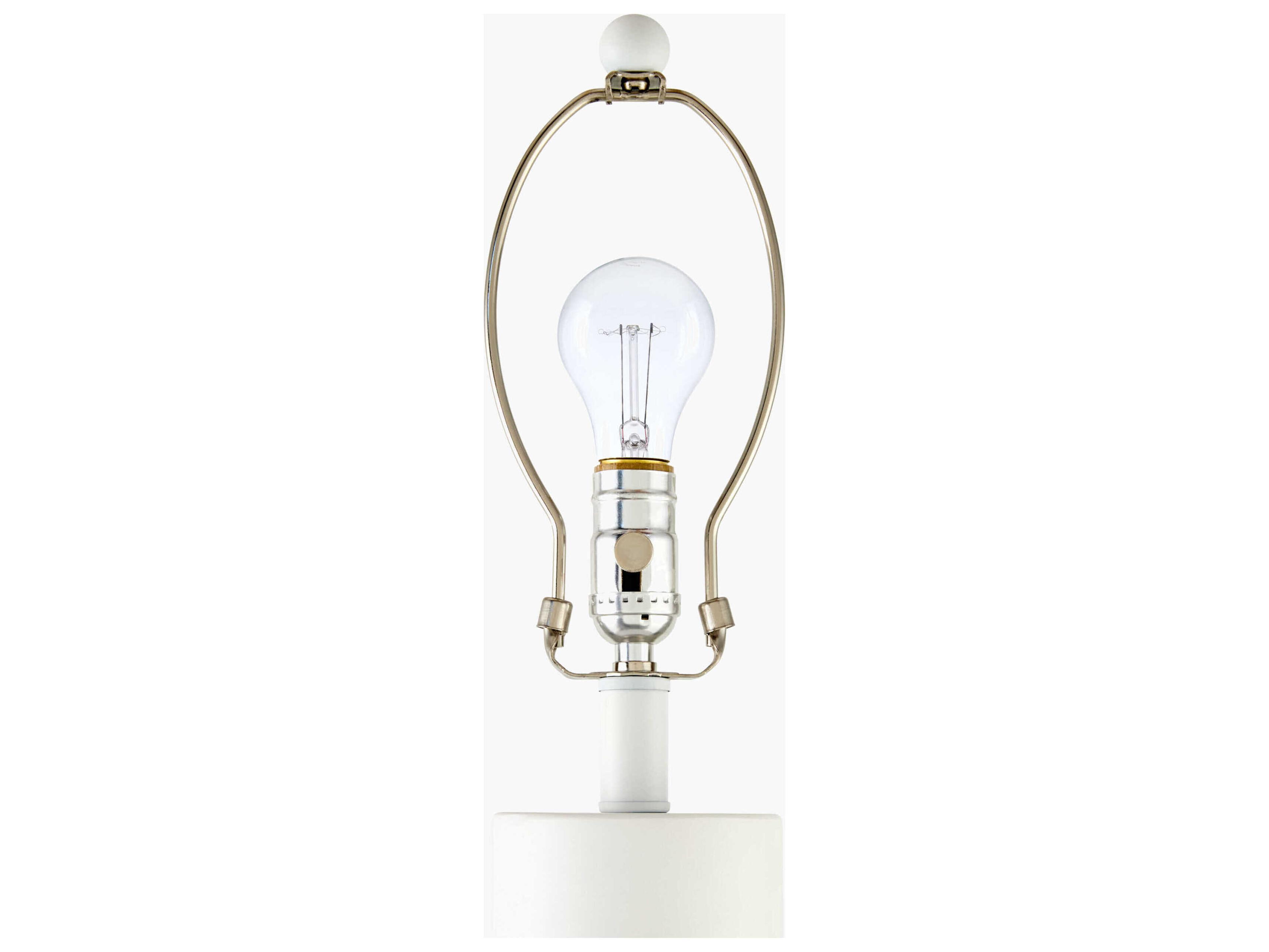 Surya Dosso White Linen Floor Lamp