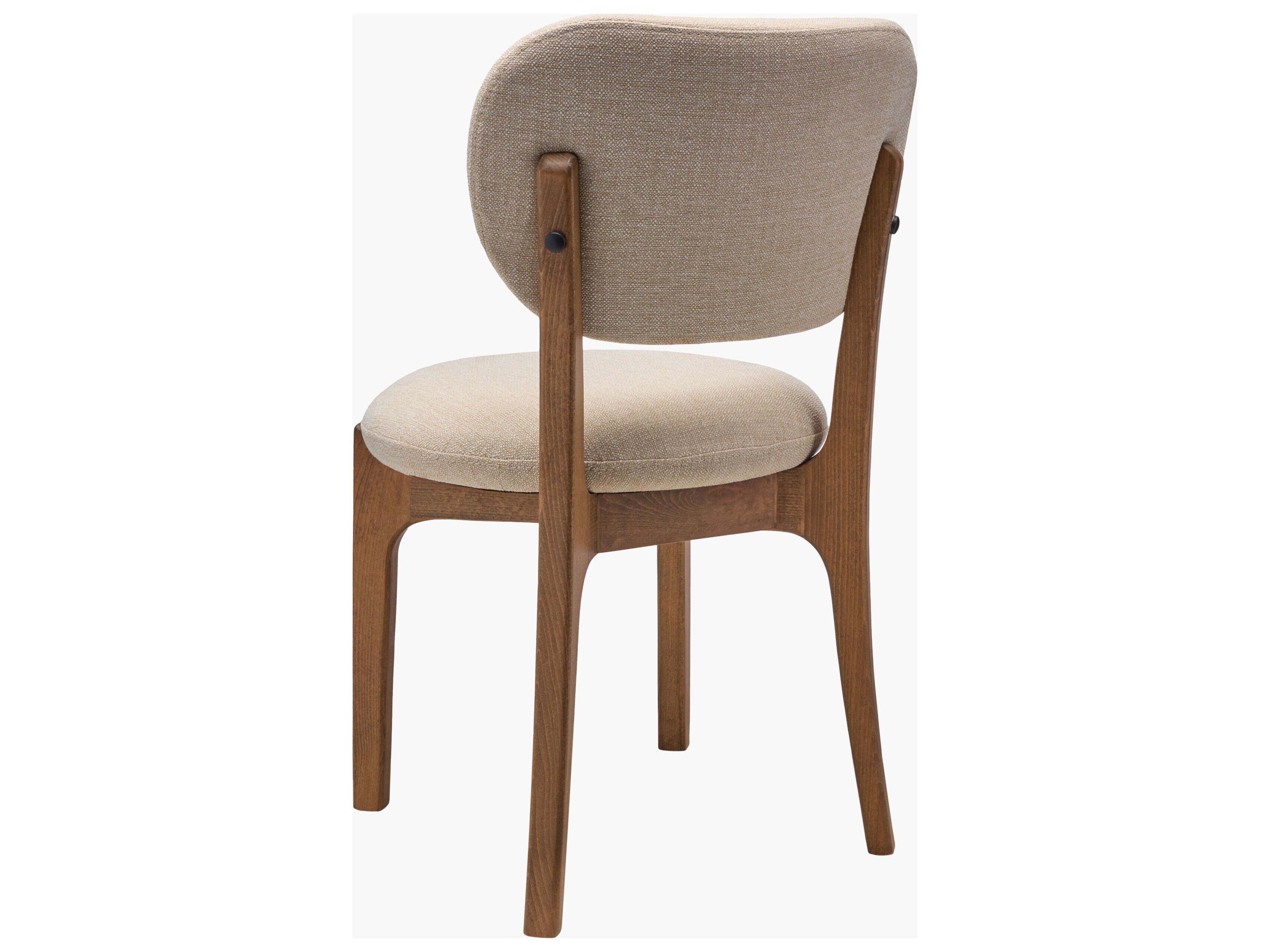 Surya Devin Beech Wood White Upholstered Armless Dining Chair Set of 2