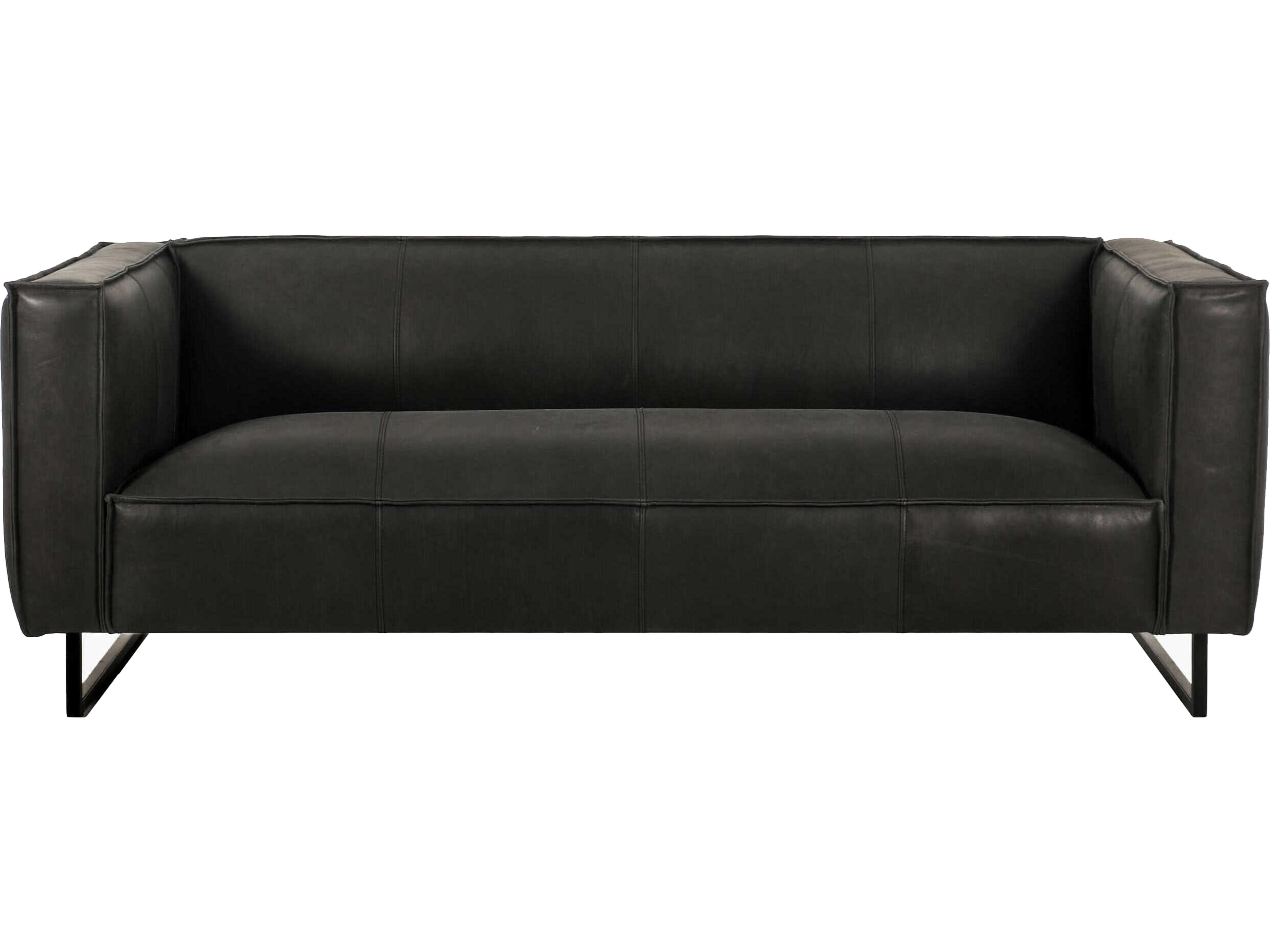 Dylan Black Leather Sofa