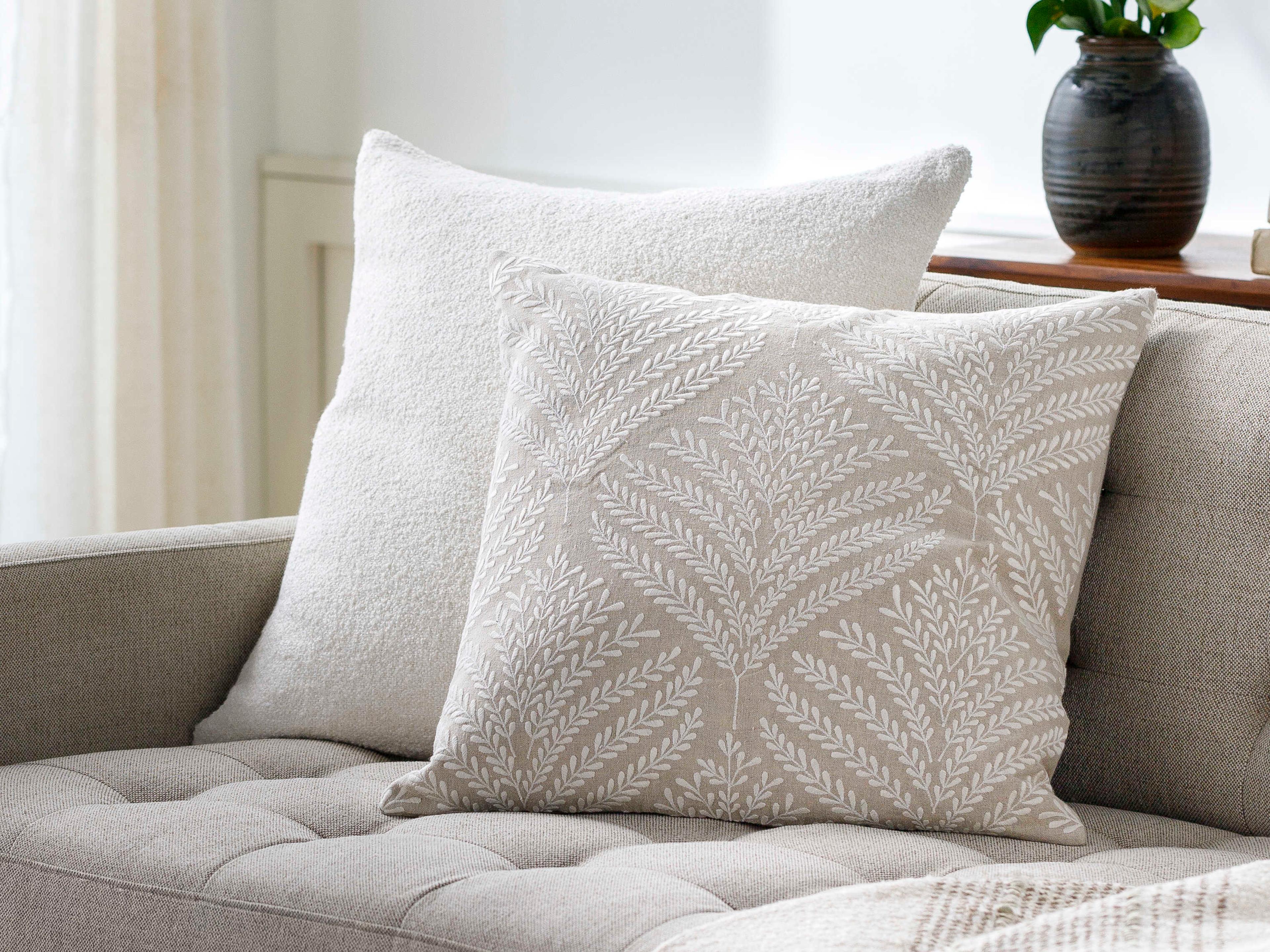 Surya Eliana Beige Pillow