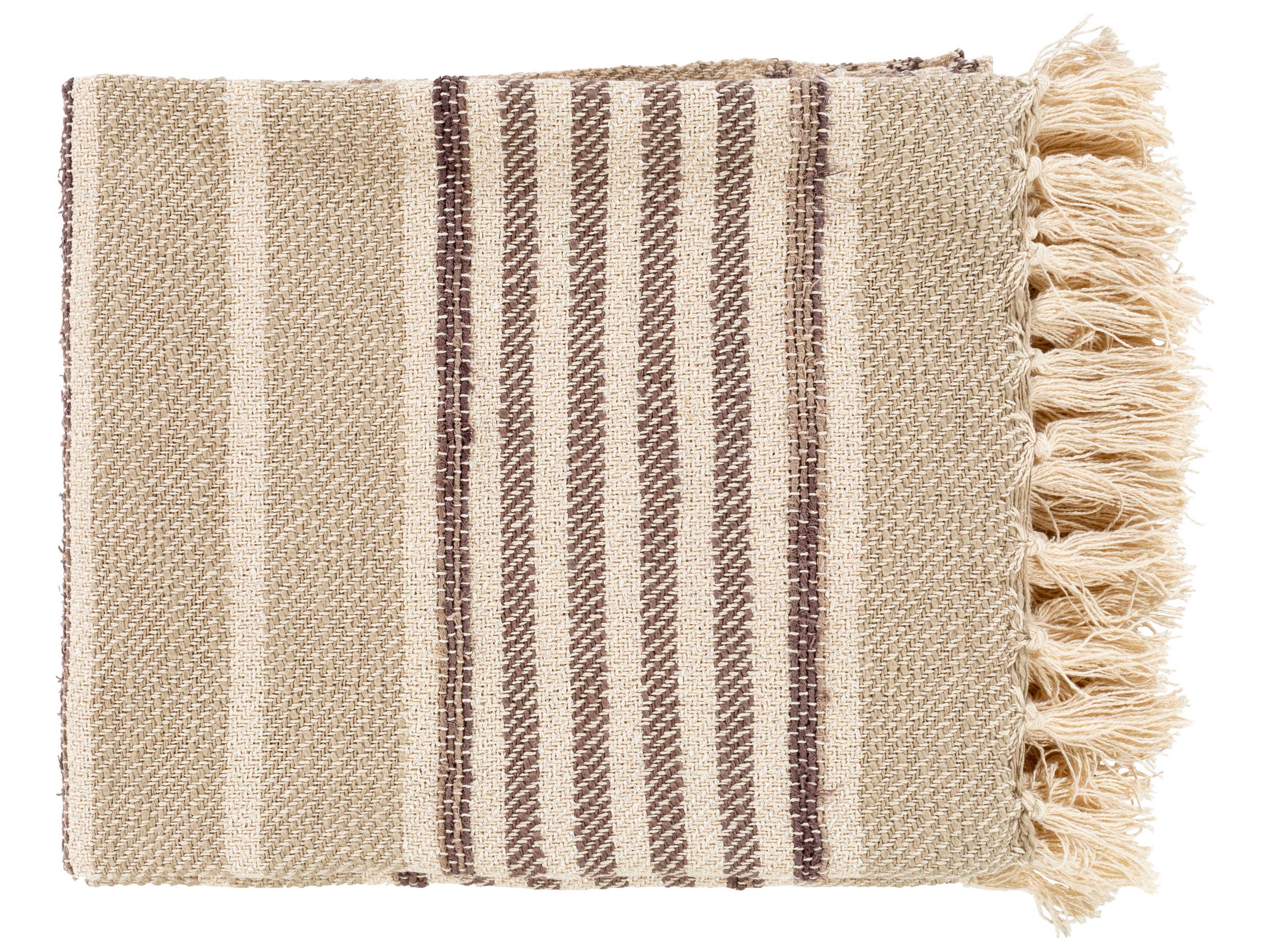 Beau Light Beige / Charcoal / Dusty Sage Throw