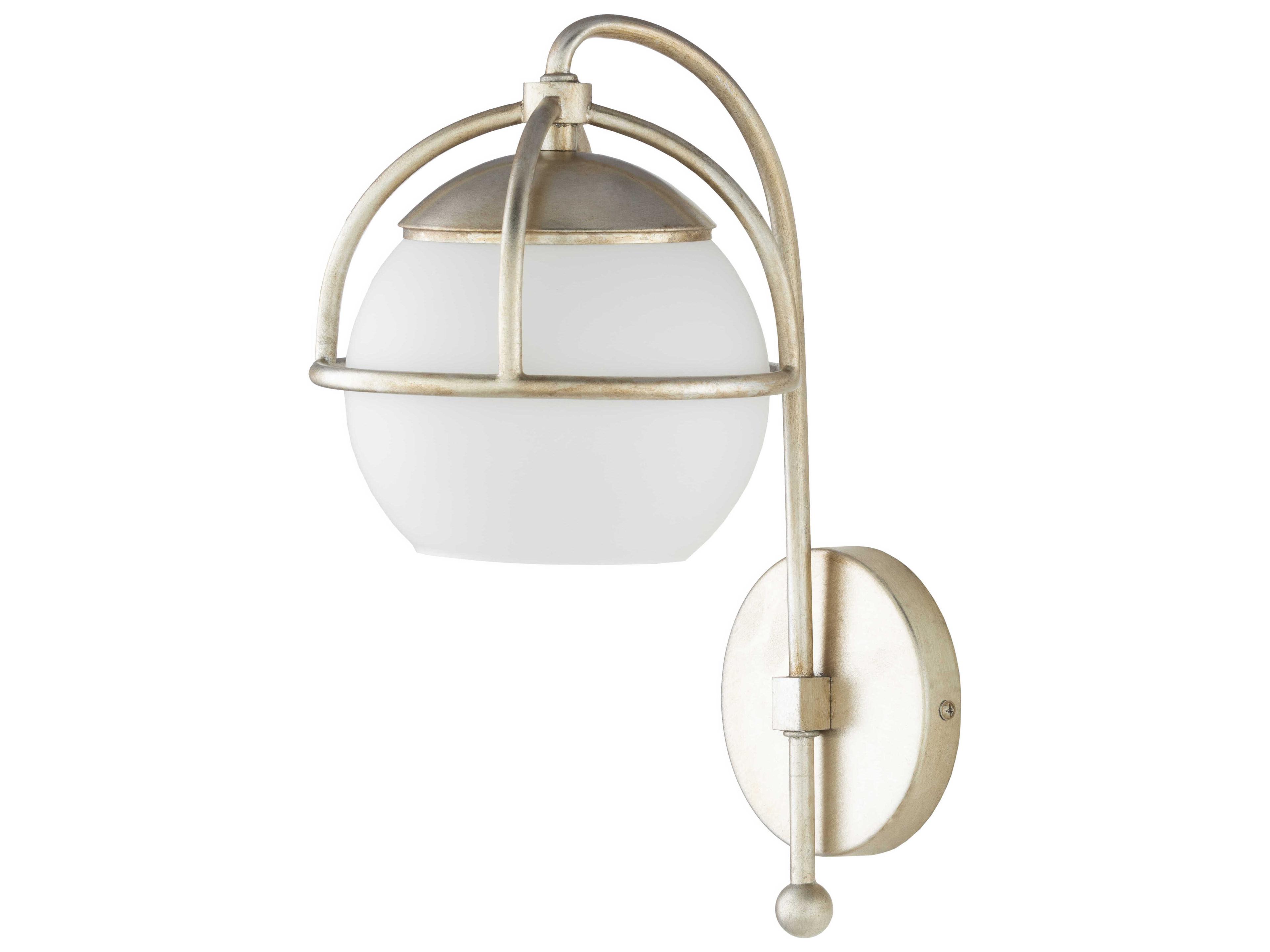 Edmund 1-Light Metallic Silver Wall Sconce