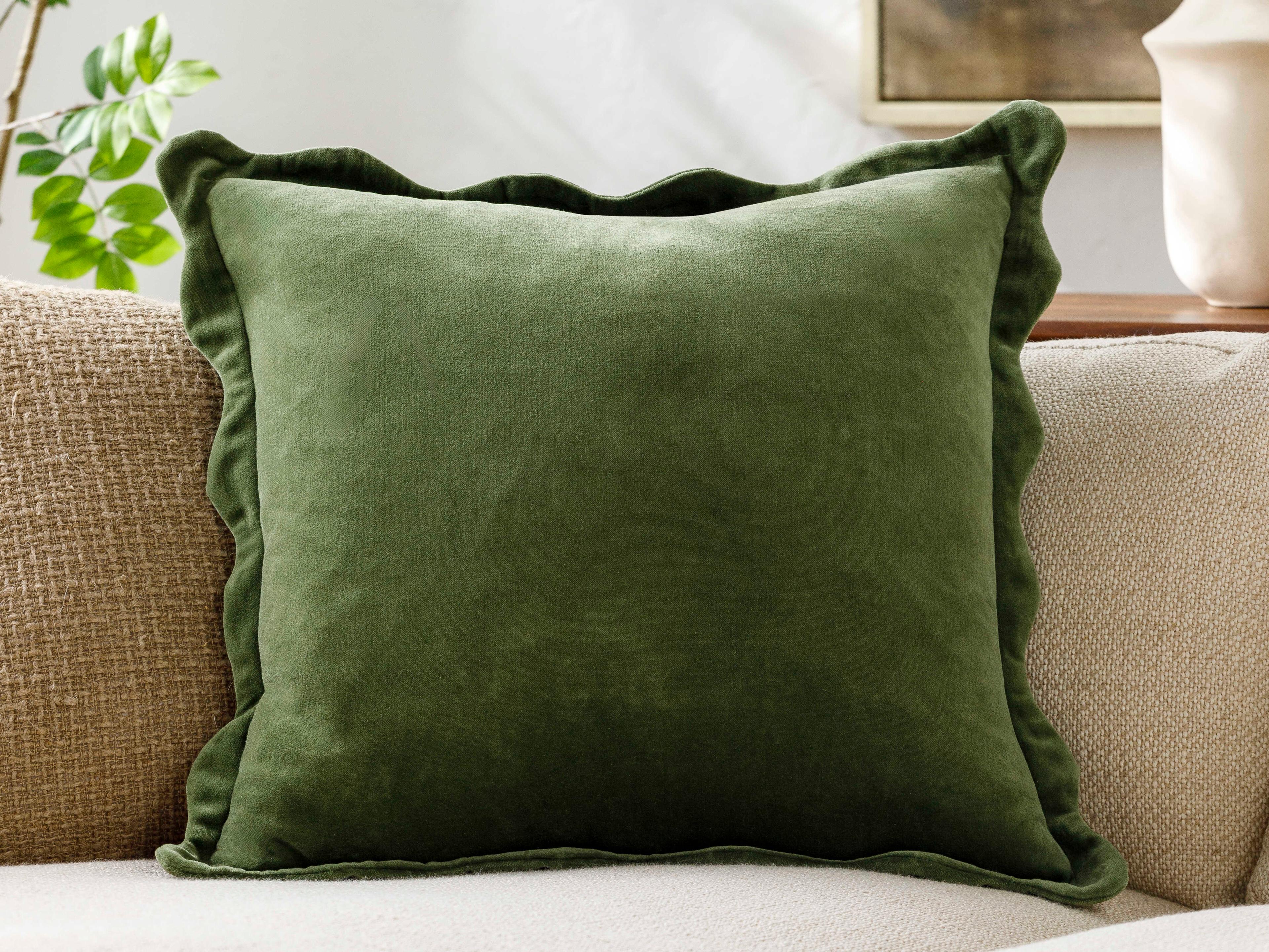 Surya Effervescent Medium Green Pillow