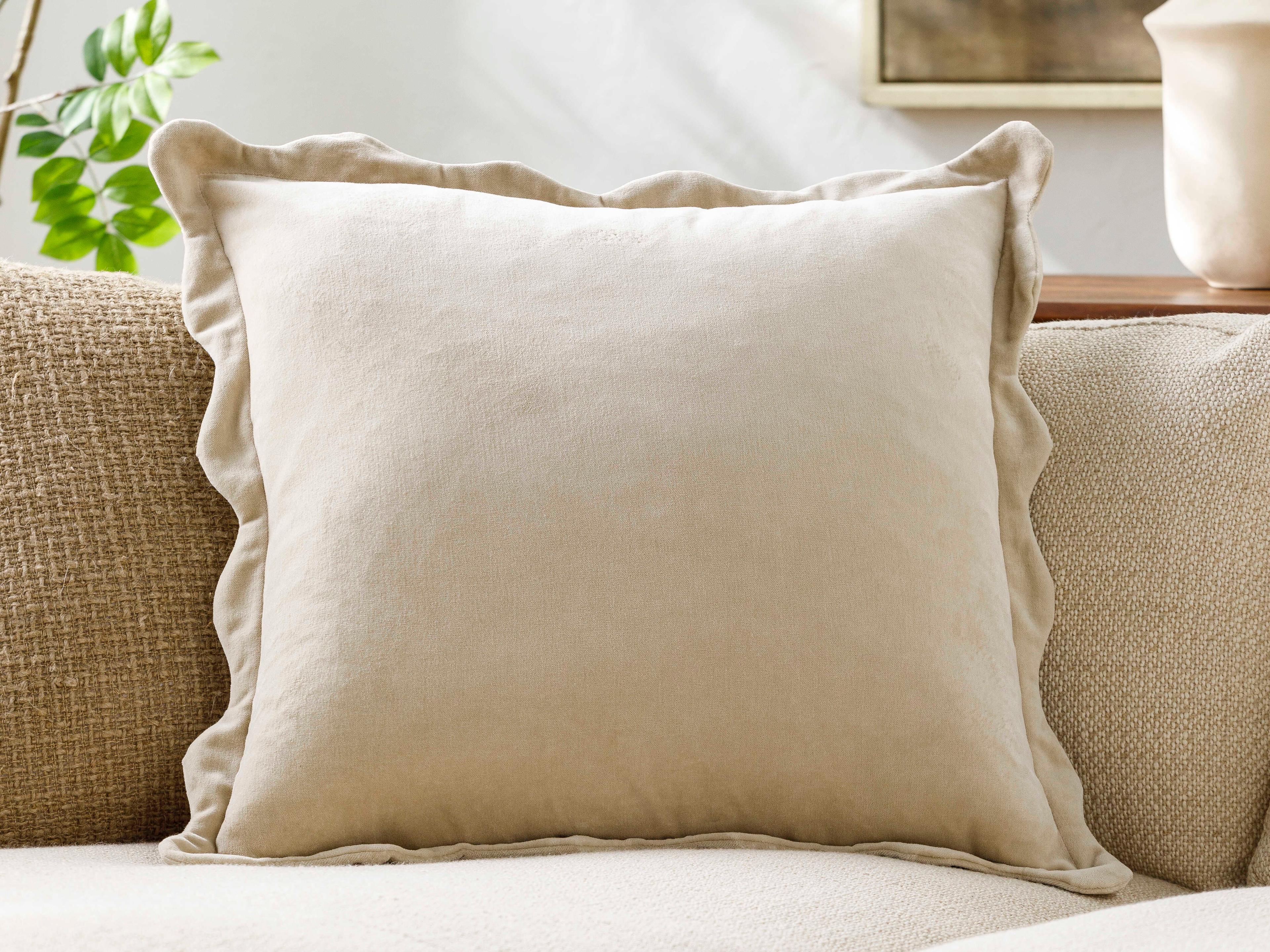 Surya Effervescent Beige Pillow