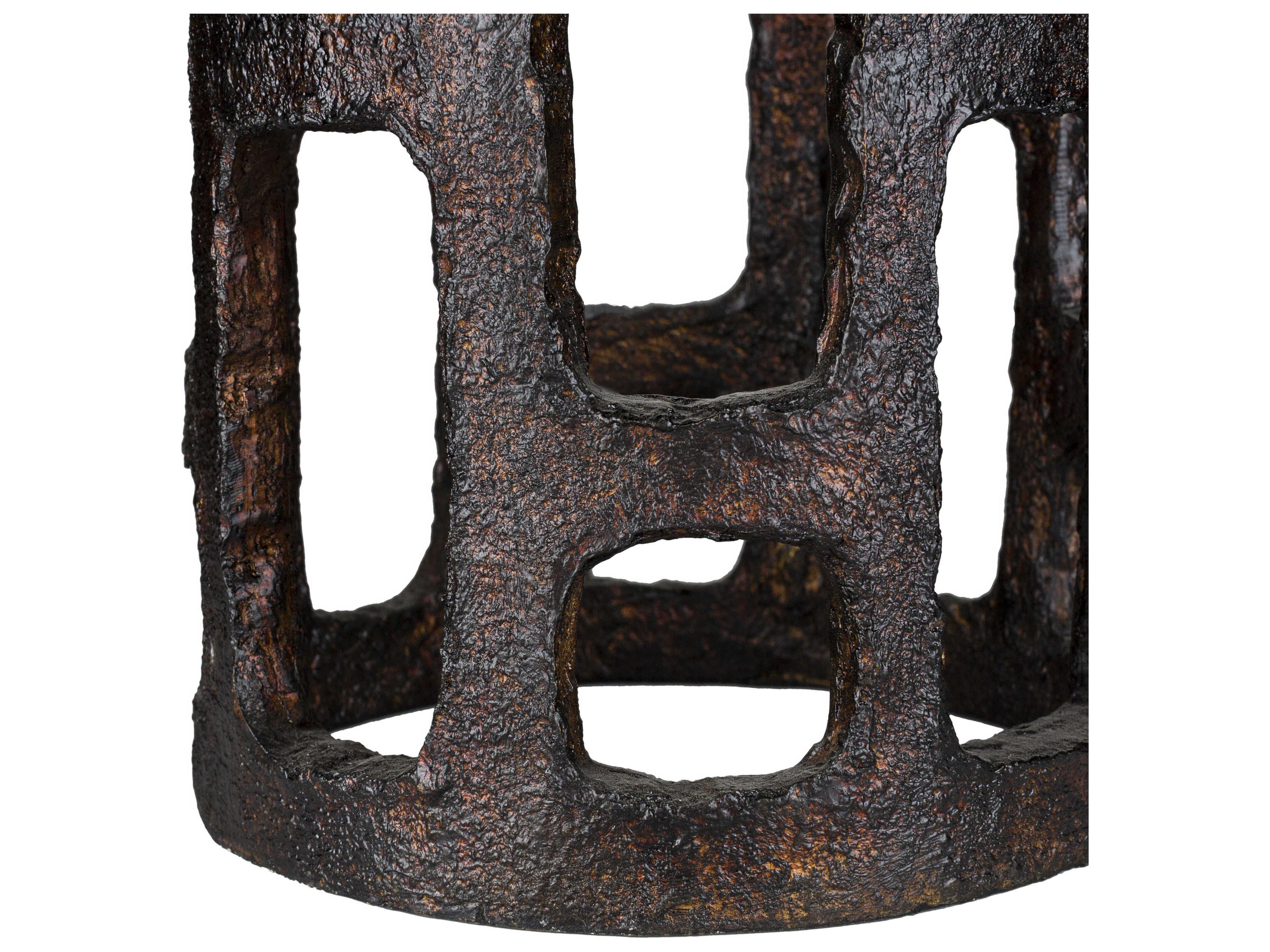 Surya Egerton Metallic Bronze Ivory Linen Buffet Lamp