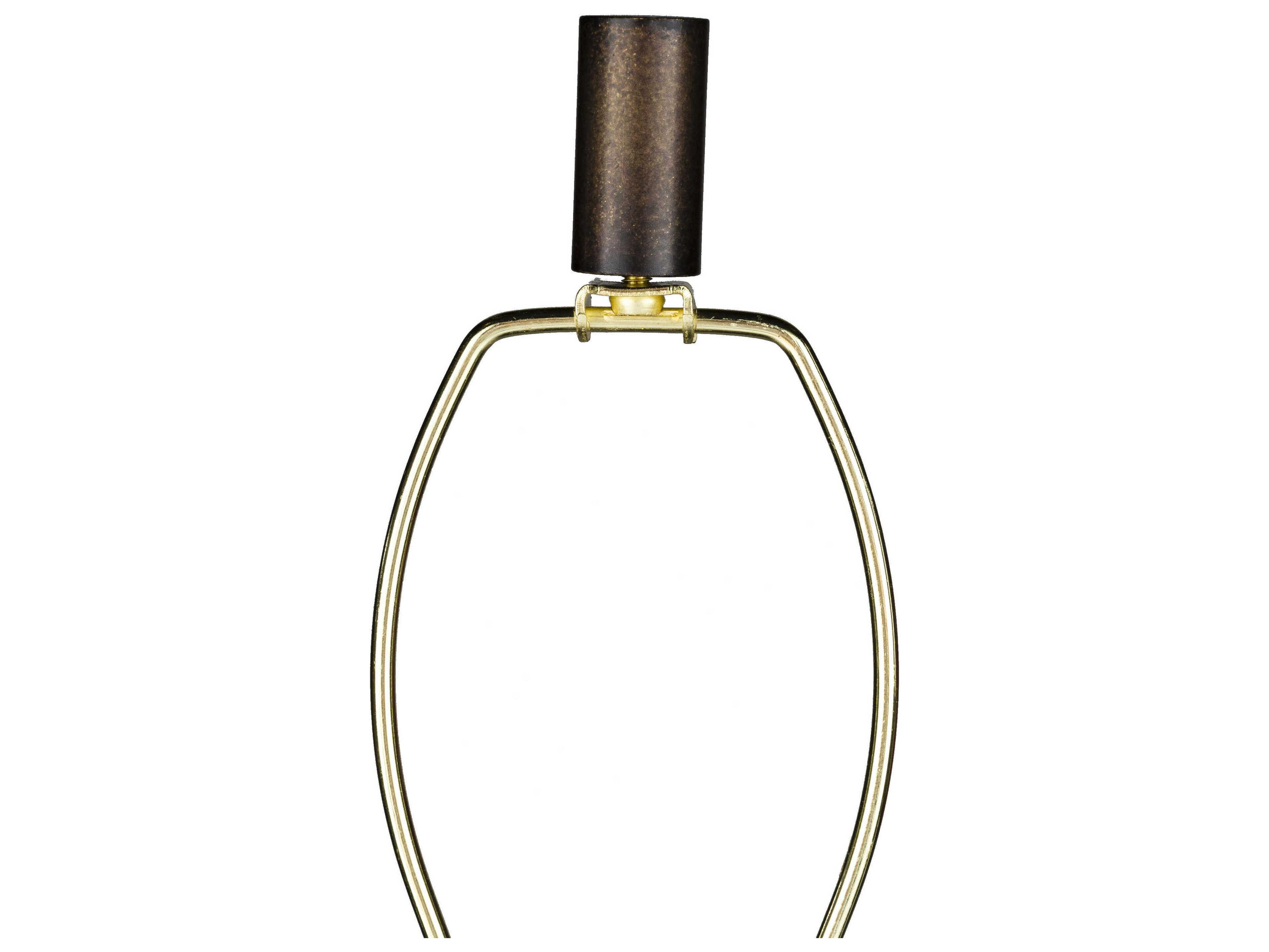 Surya Egerton Metallic Bronze Ivory Linen Buffet Lamp