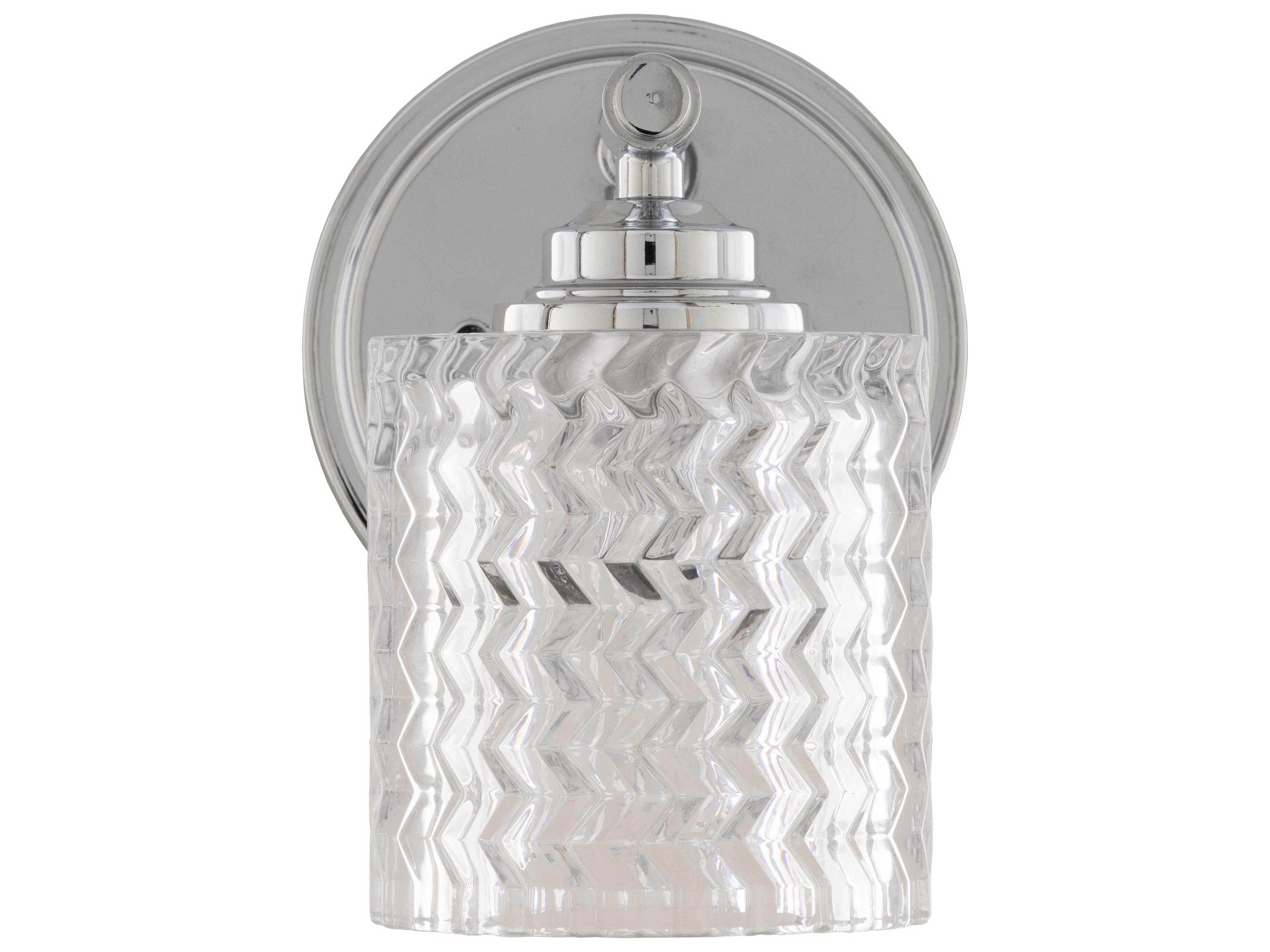 Surya Edgar 1-Light Metallic Nickel Wall Sconce