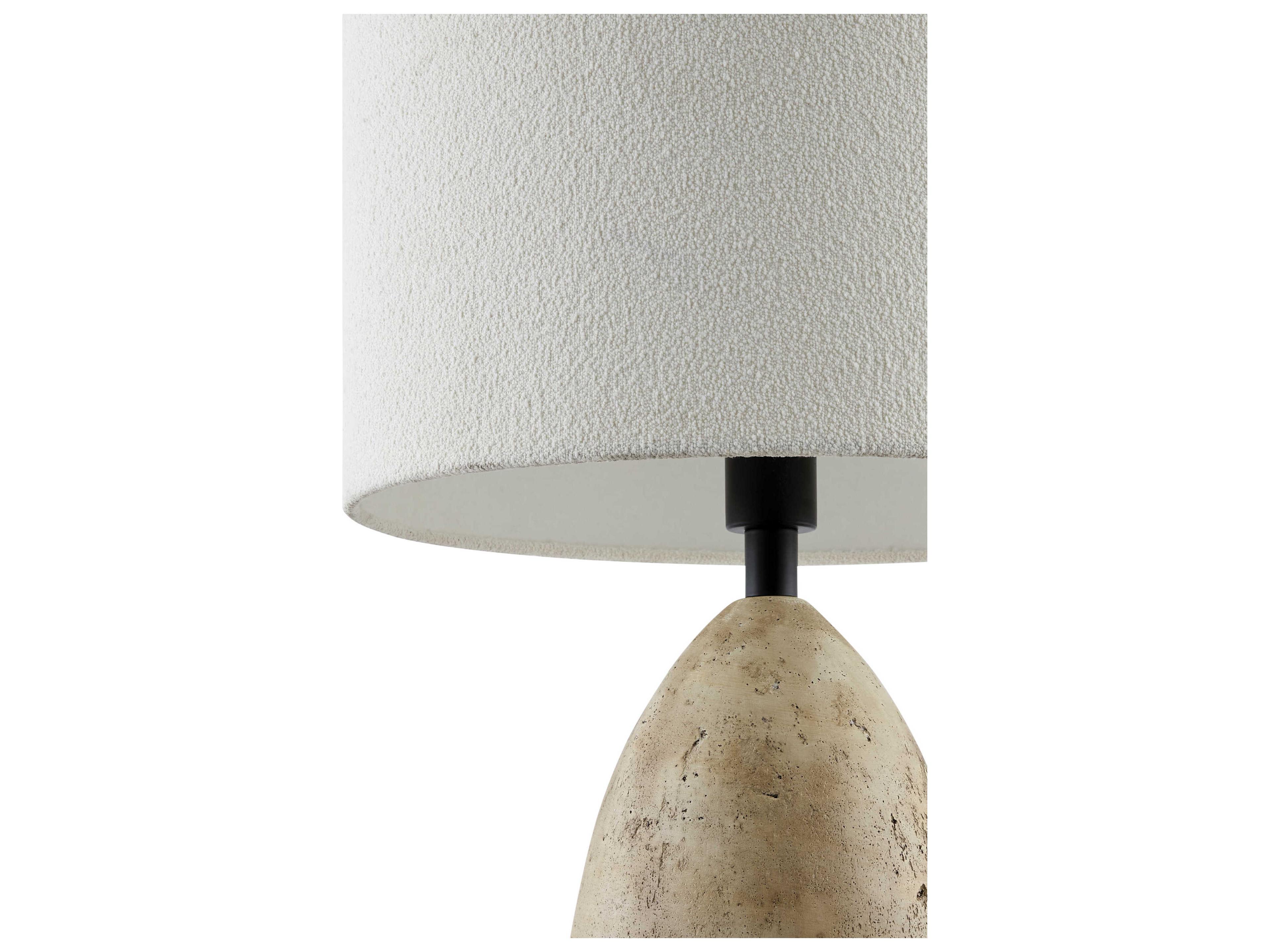 Surya Egito Brown White Linen Buffet Lamp