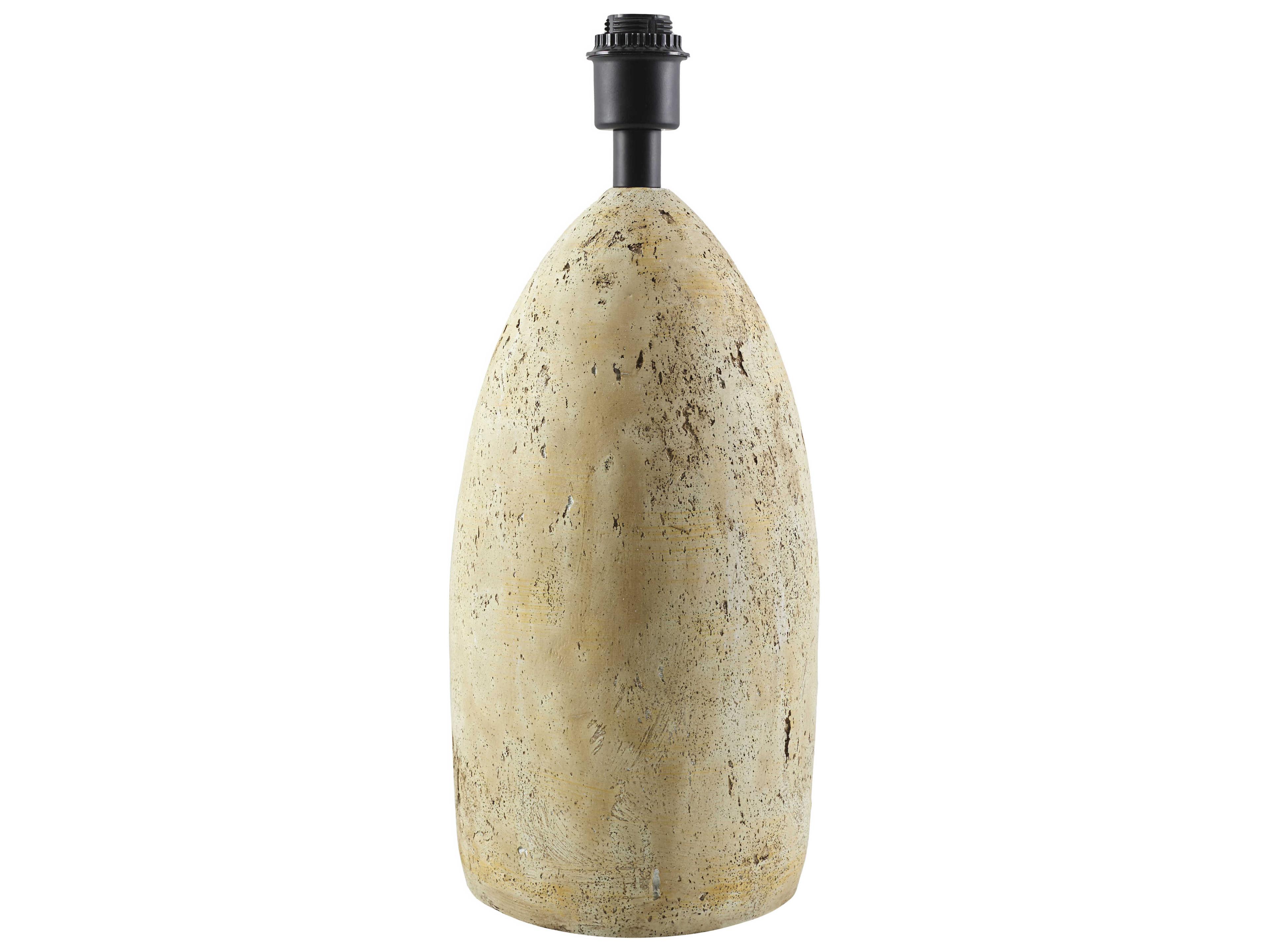 Surya Egito Brown White Linen Buffet Lamp