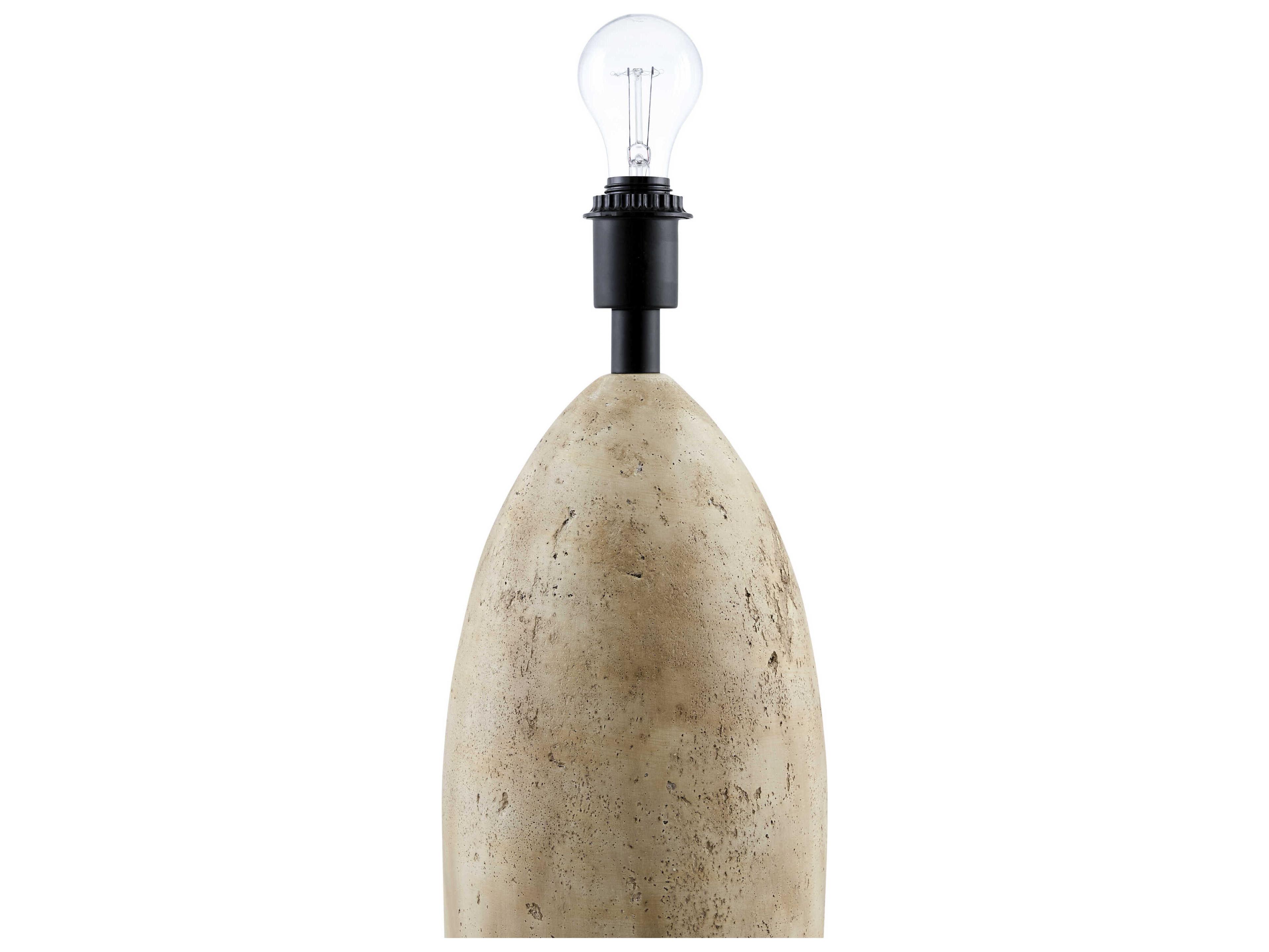 Surya Egito Brown White Linen Buffet Lamp