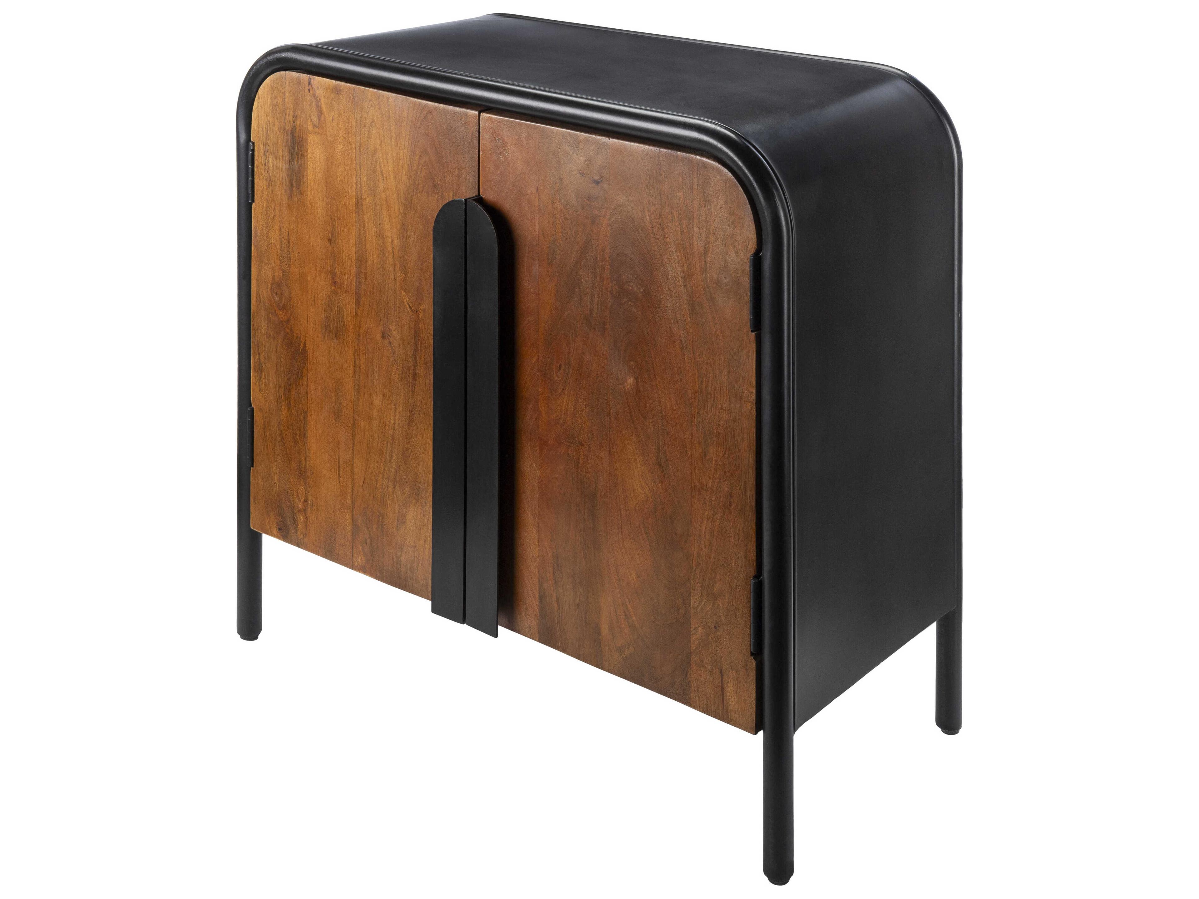 Ekholm Black Brown Mango Wood Accent Chest