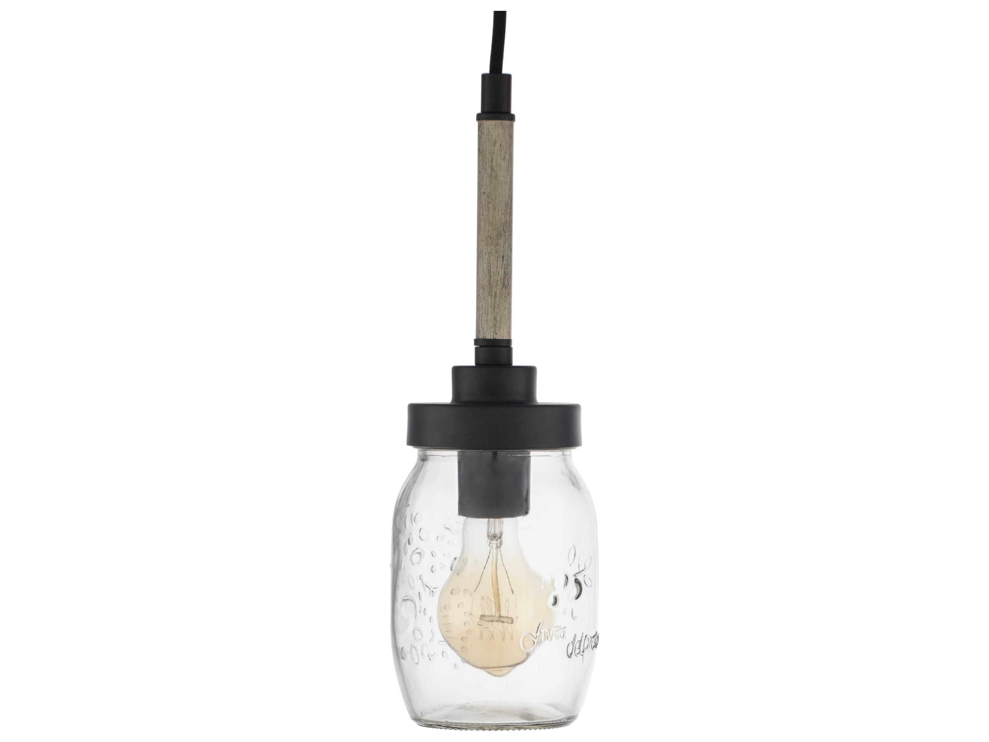 Belle 1-Light Black Mini Pendant