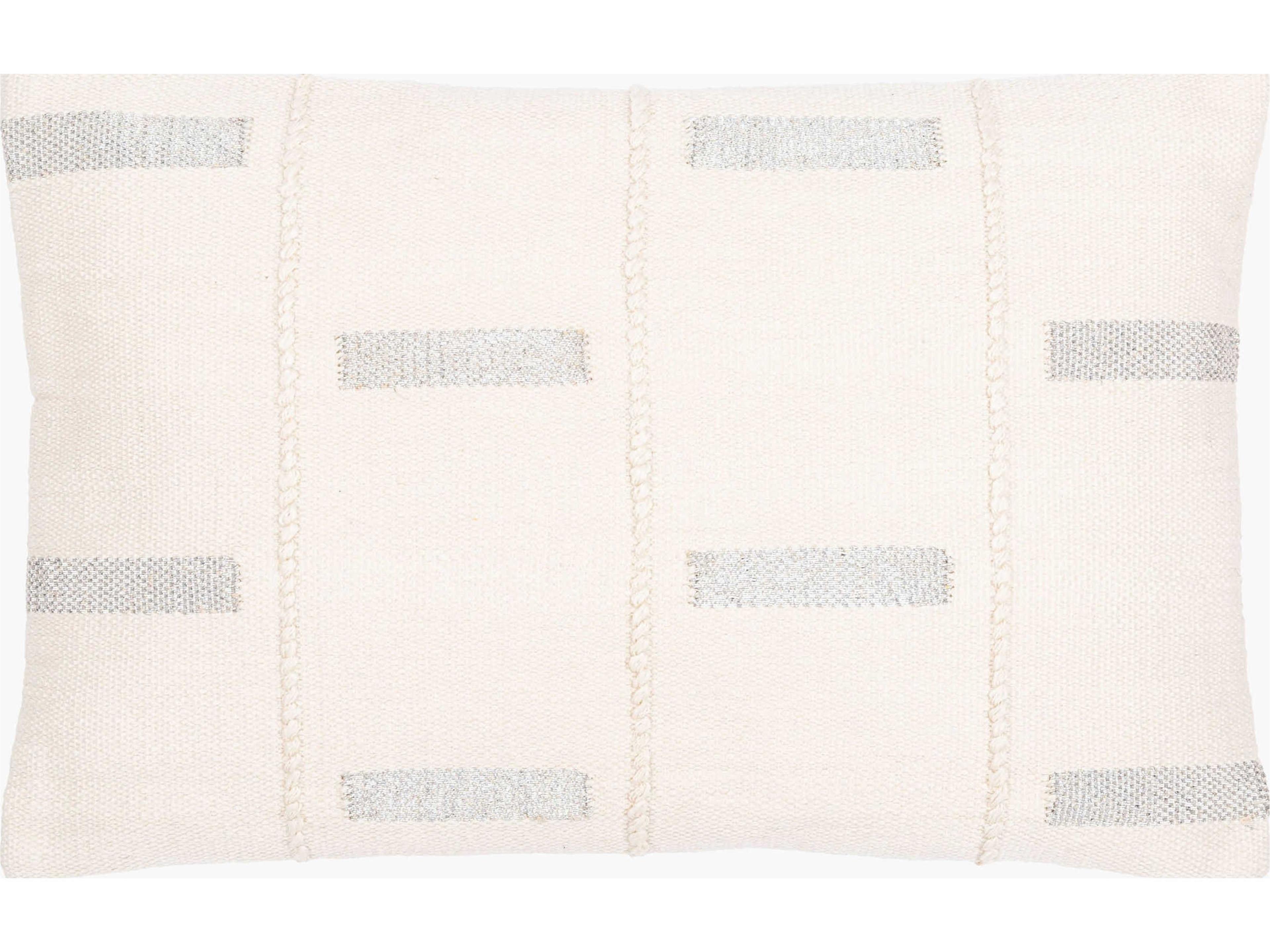 Ekon Cream / Light Beige / Metallic Silver Pillow