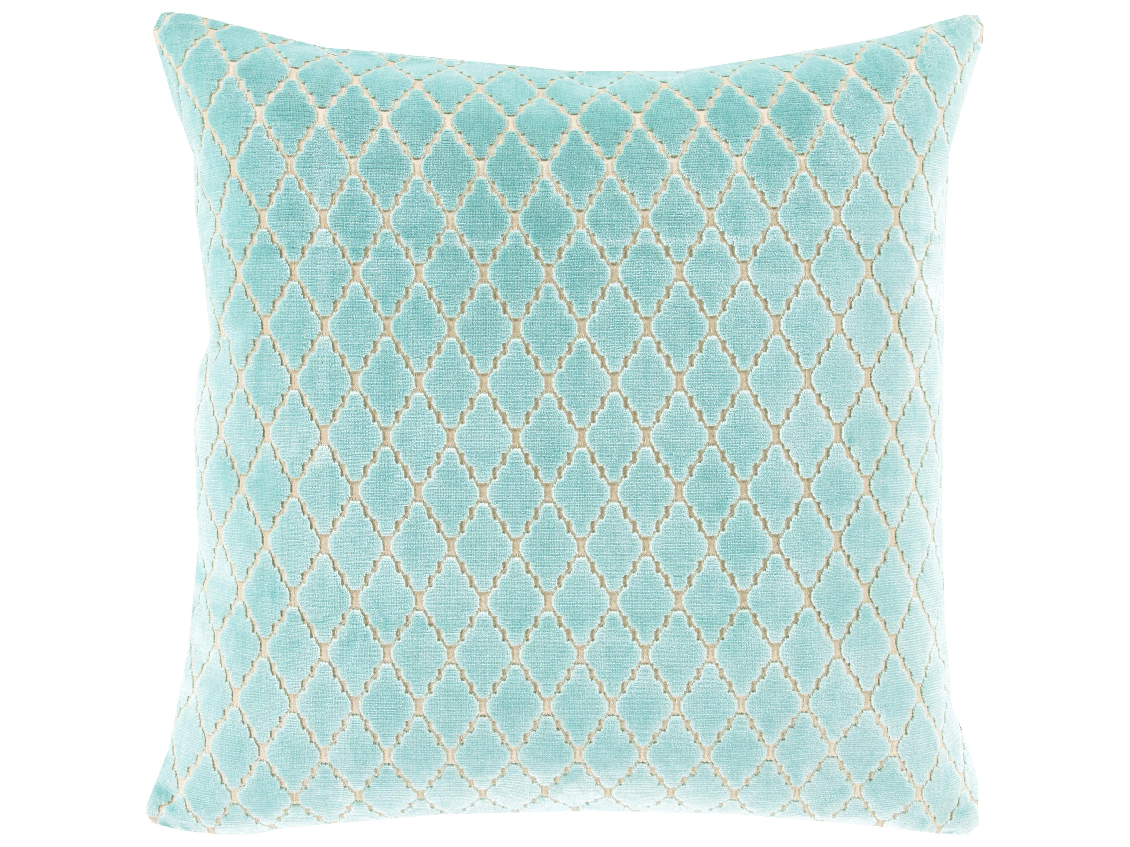 Surya Velvet Antique Lattice Cream Pillow