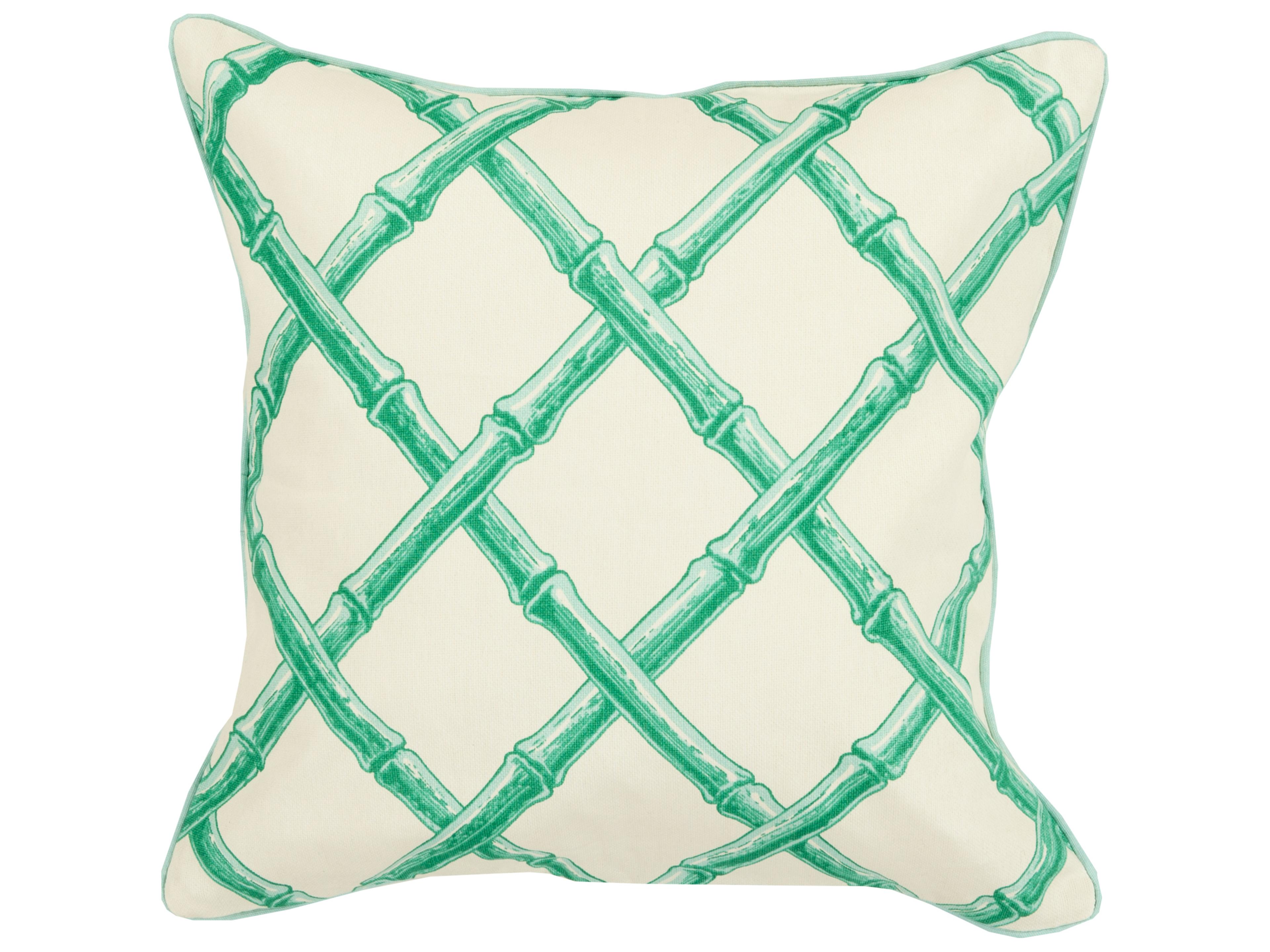 Bamboo Lattice Aqua Pillow