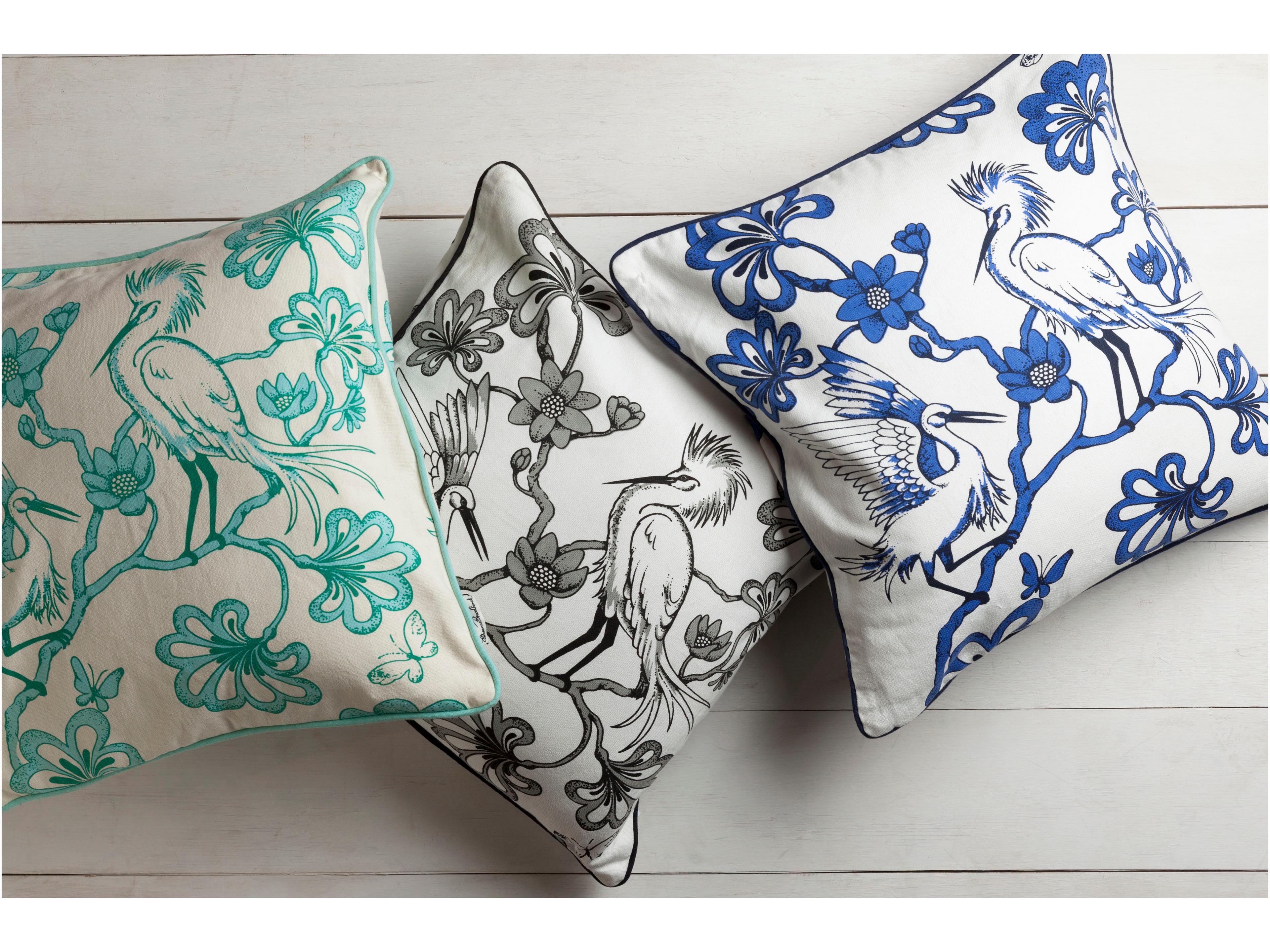 Surya Egrets Aqua Pillow