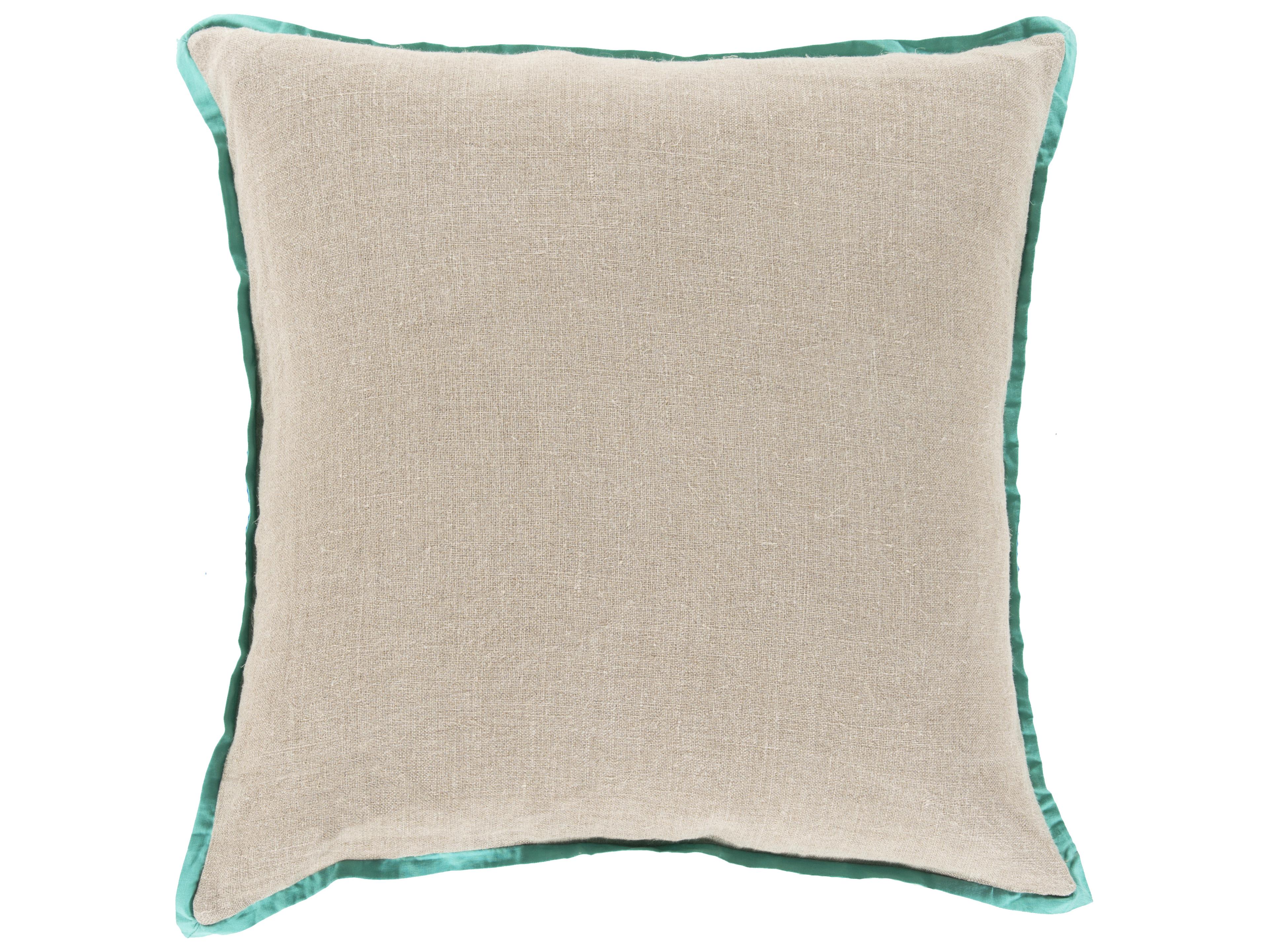 Surya Shadow Floral Aqua Pillow