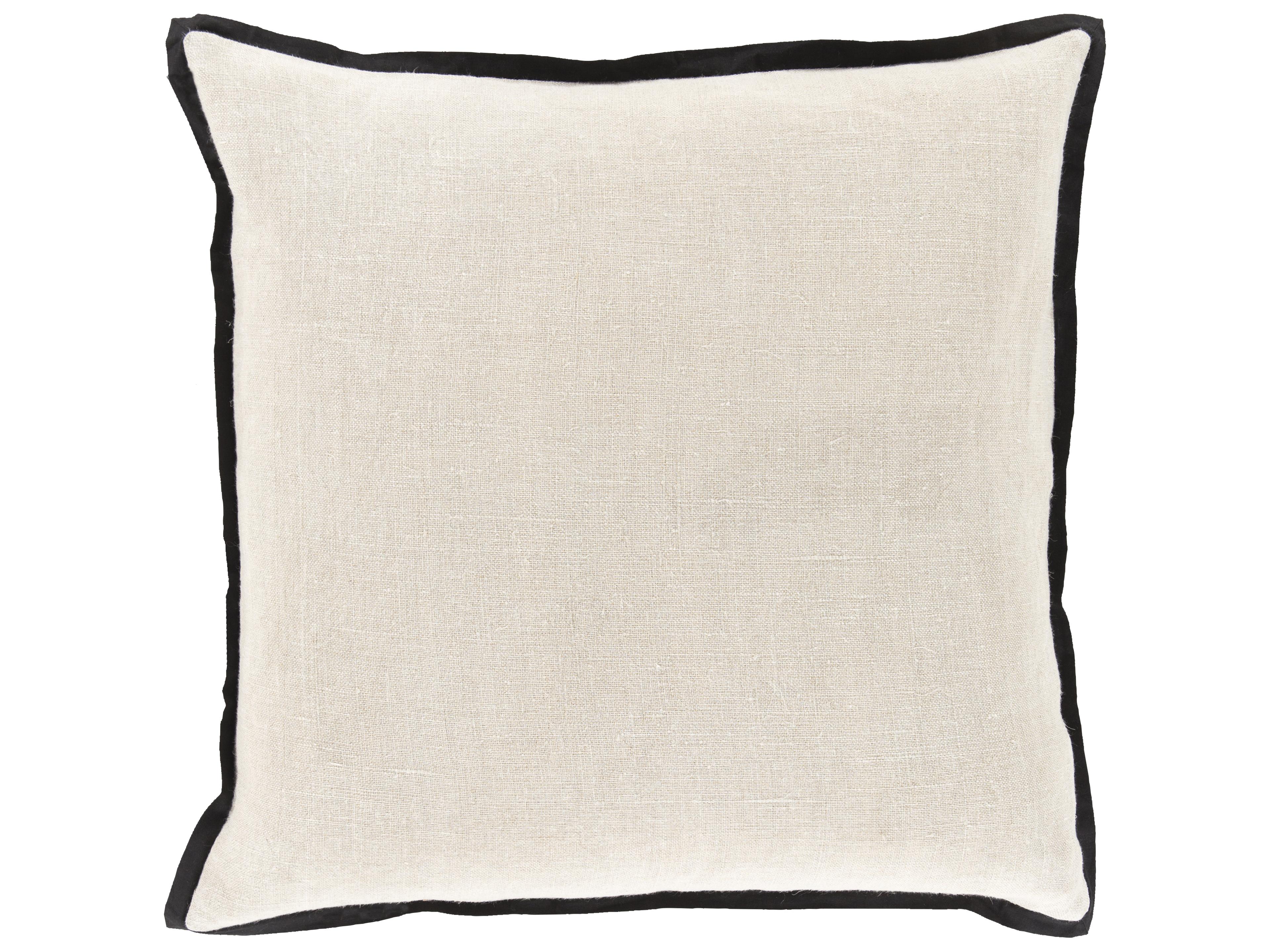 Surya Shadow Floral Charcoal Pillow