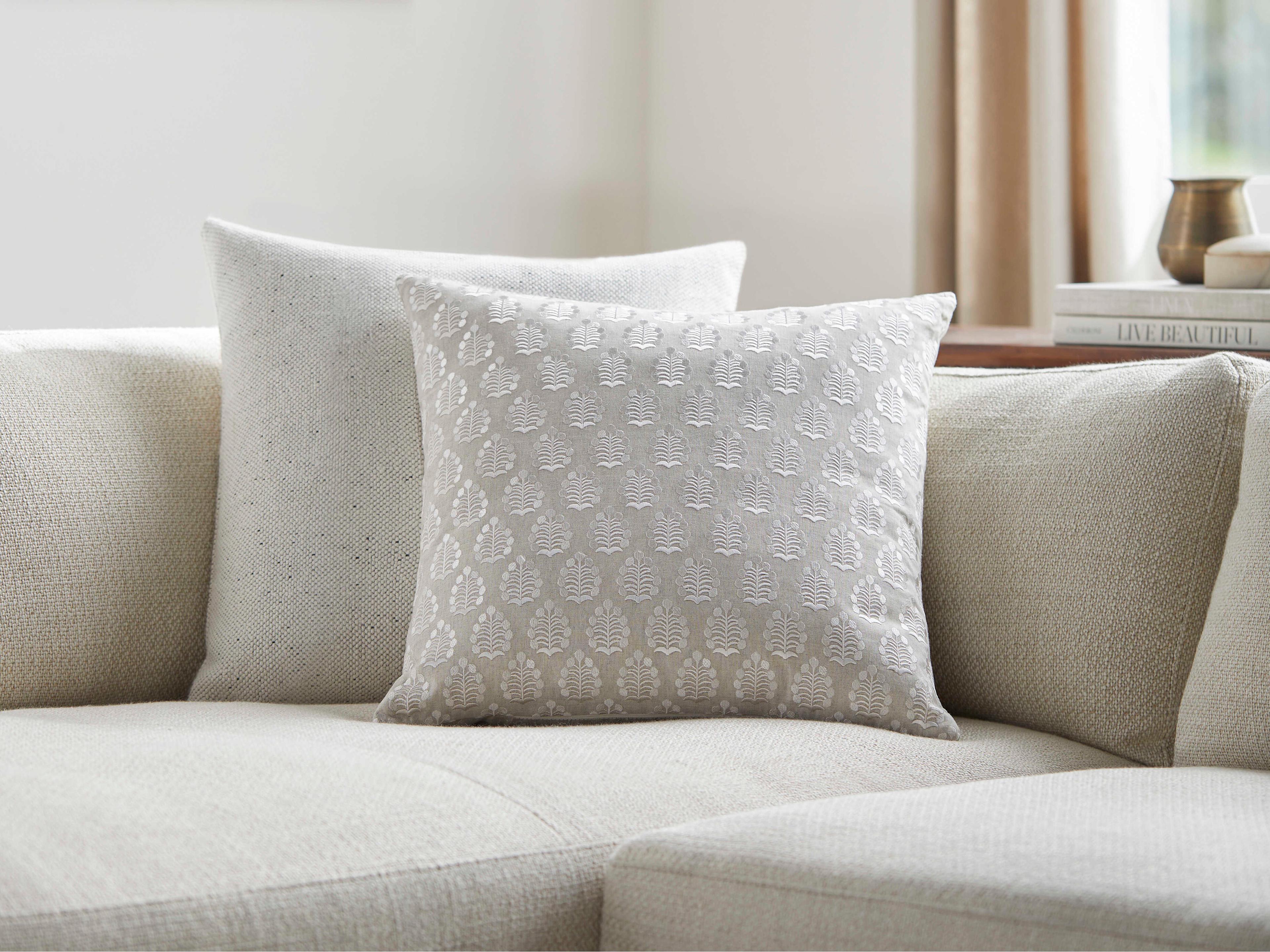 Surya Fabuleuse White Pillow