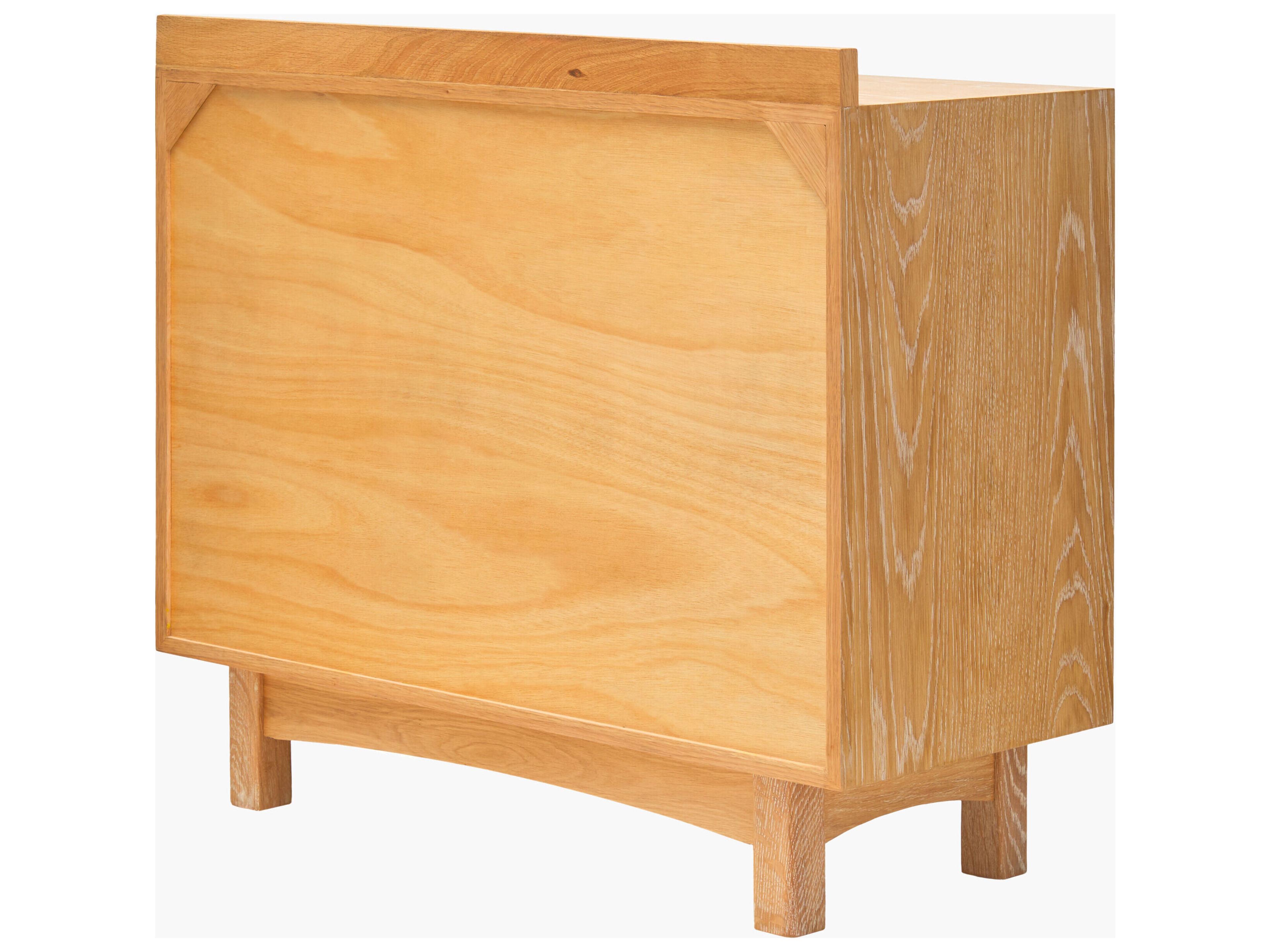 Surya Freeda White Oak Wood Accent Chest