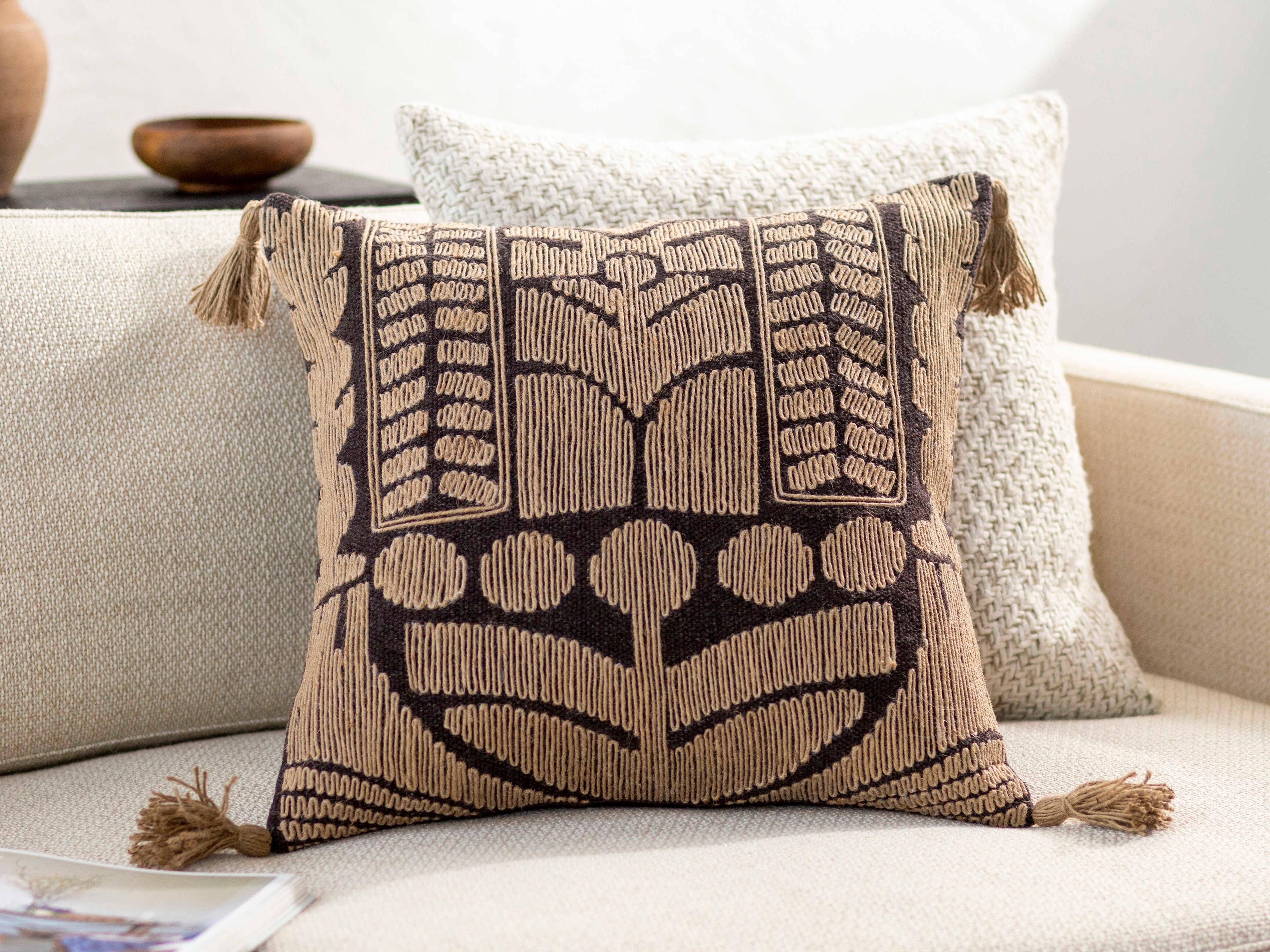 Surya Farley Espresso Pillow