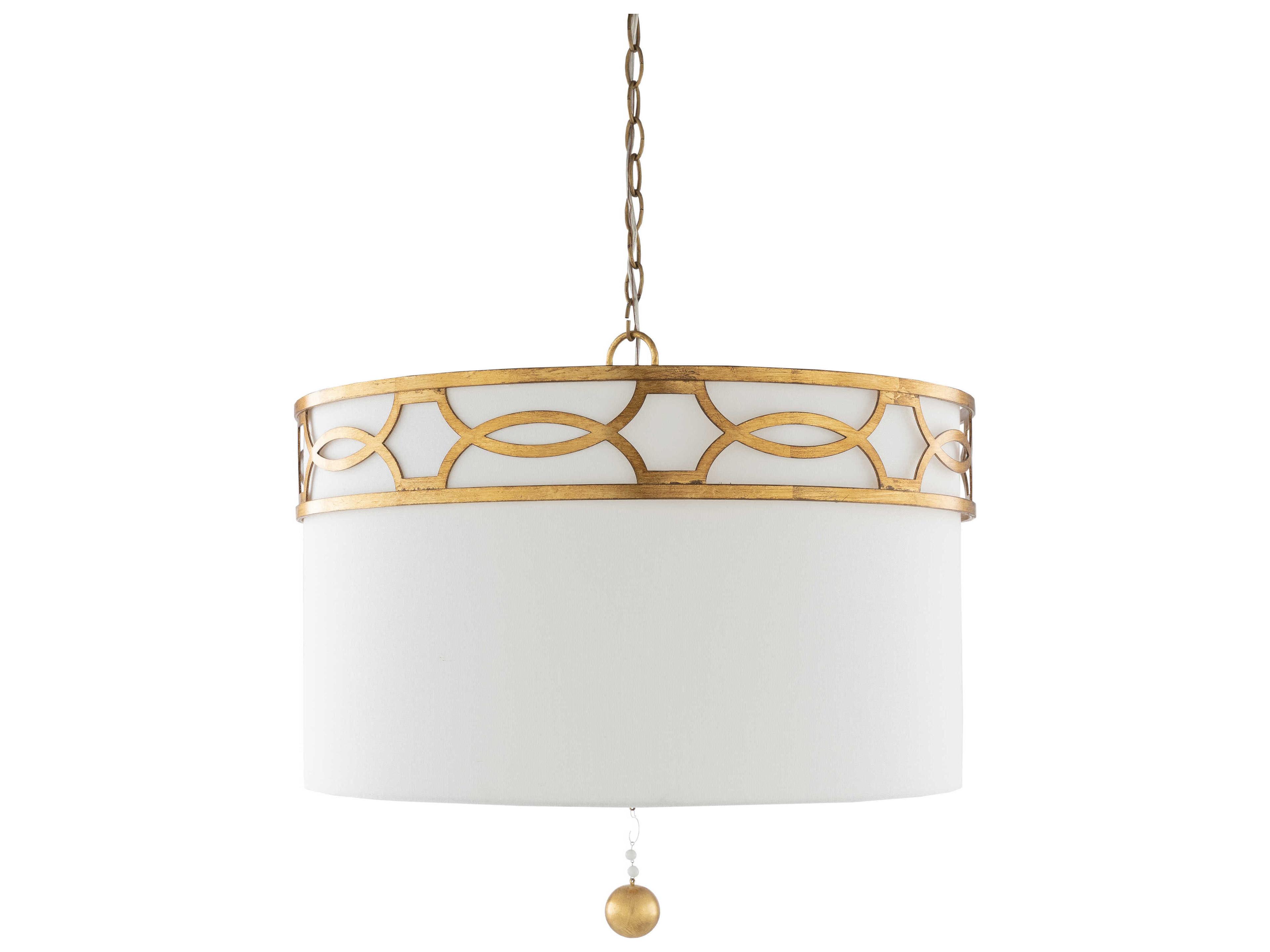 Surya Filligree 3-Light Gold Pendant