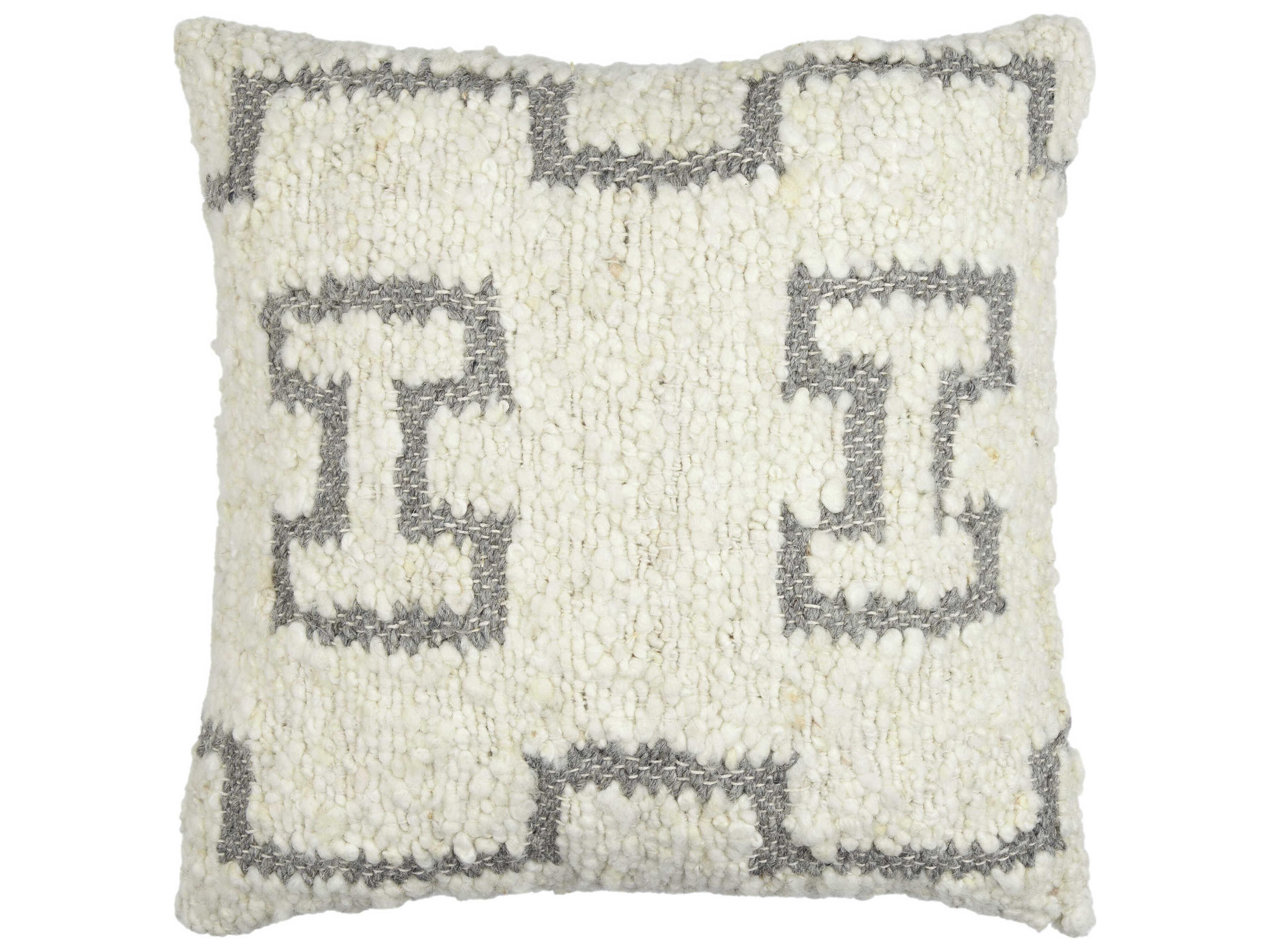 Surya Figuration Cream Pillow