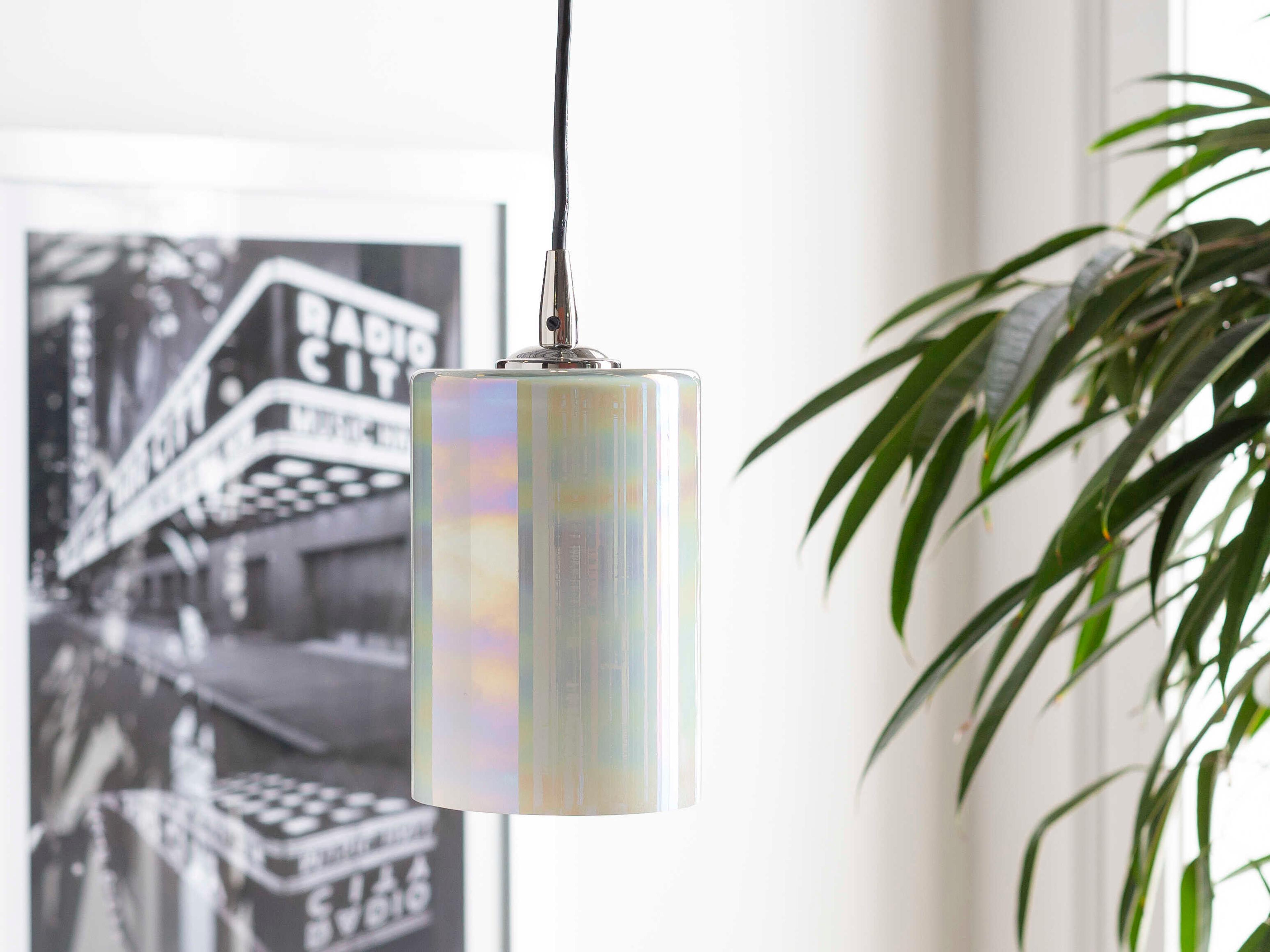 Surya Fenwick 1-Light Metallic Nickel Mini Pendant