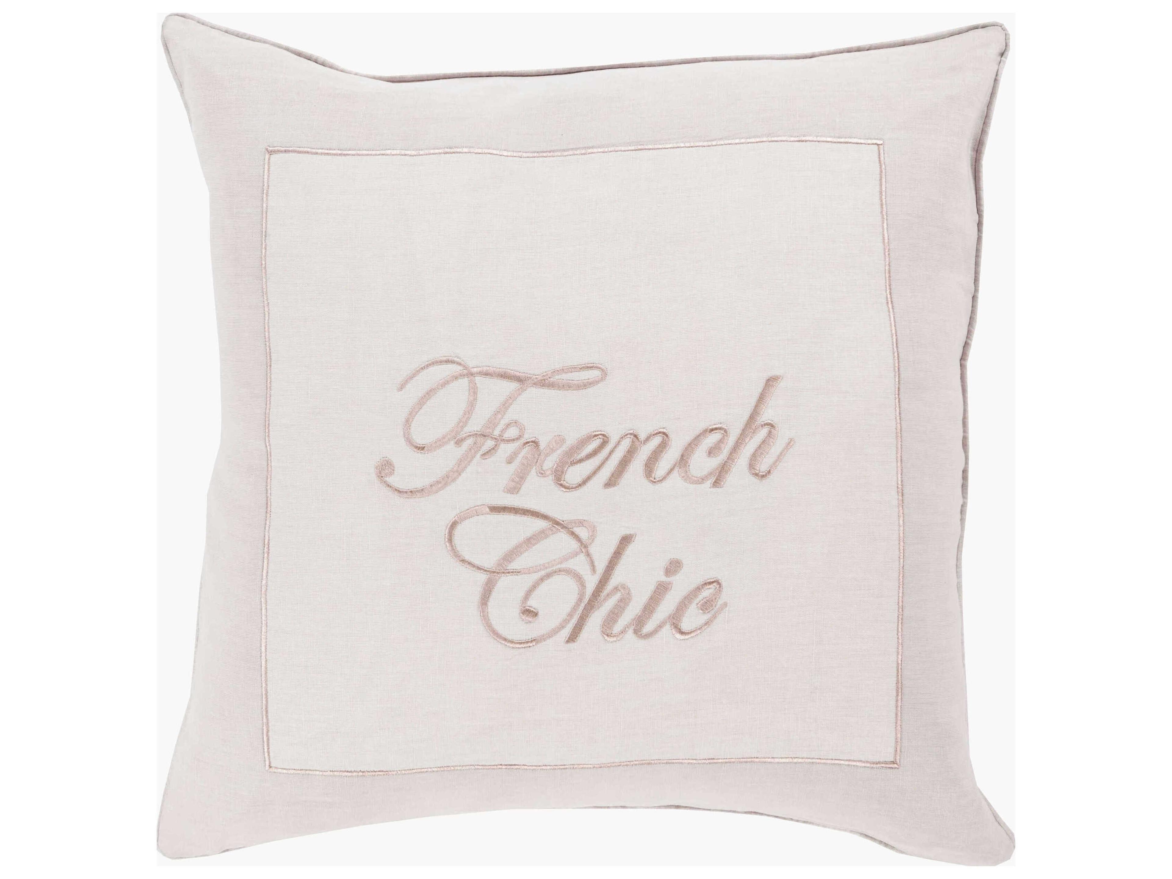 French Chic Light Gray Pillow