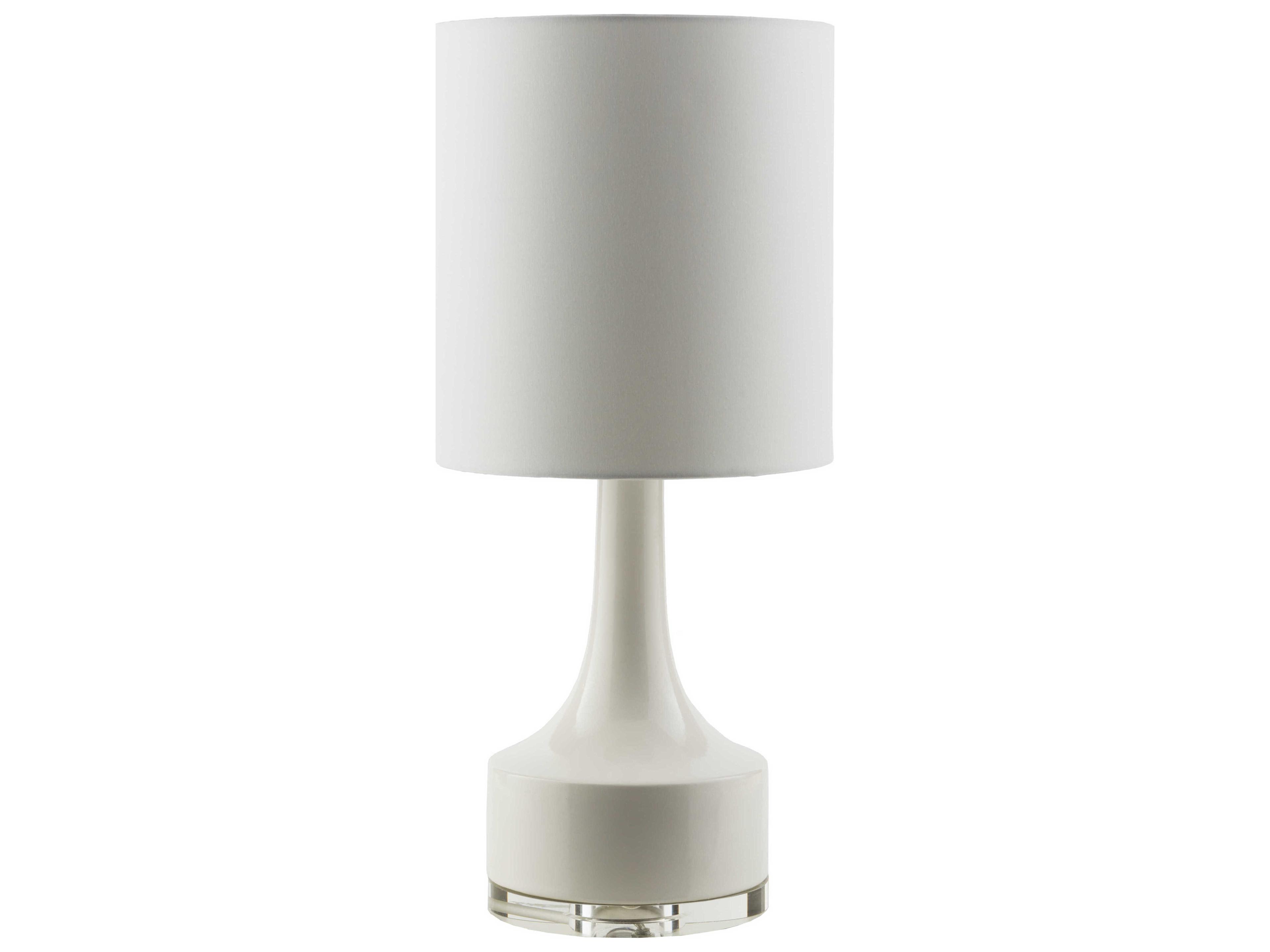 Farris White Cotton Table Lamp