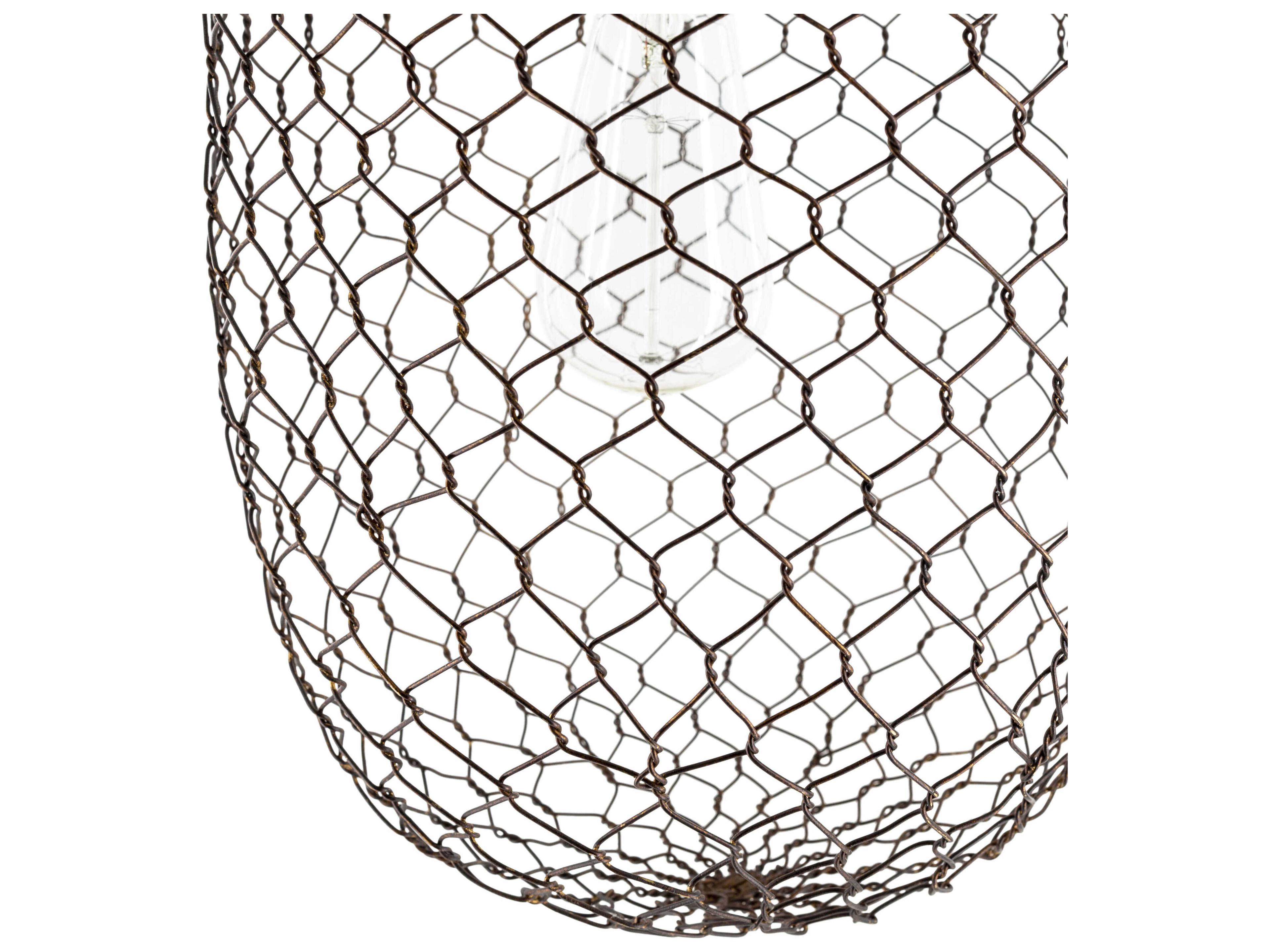 Surya Furrow 1-Light Rust Brown Mini Pendant