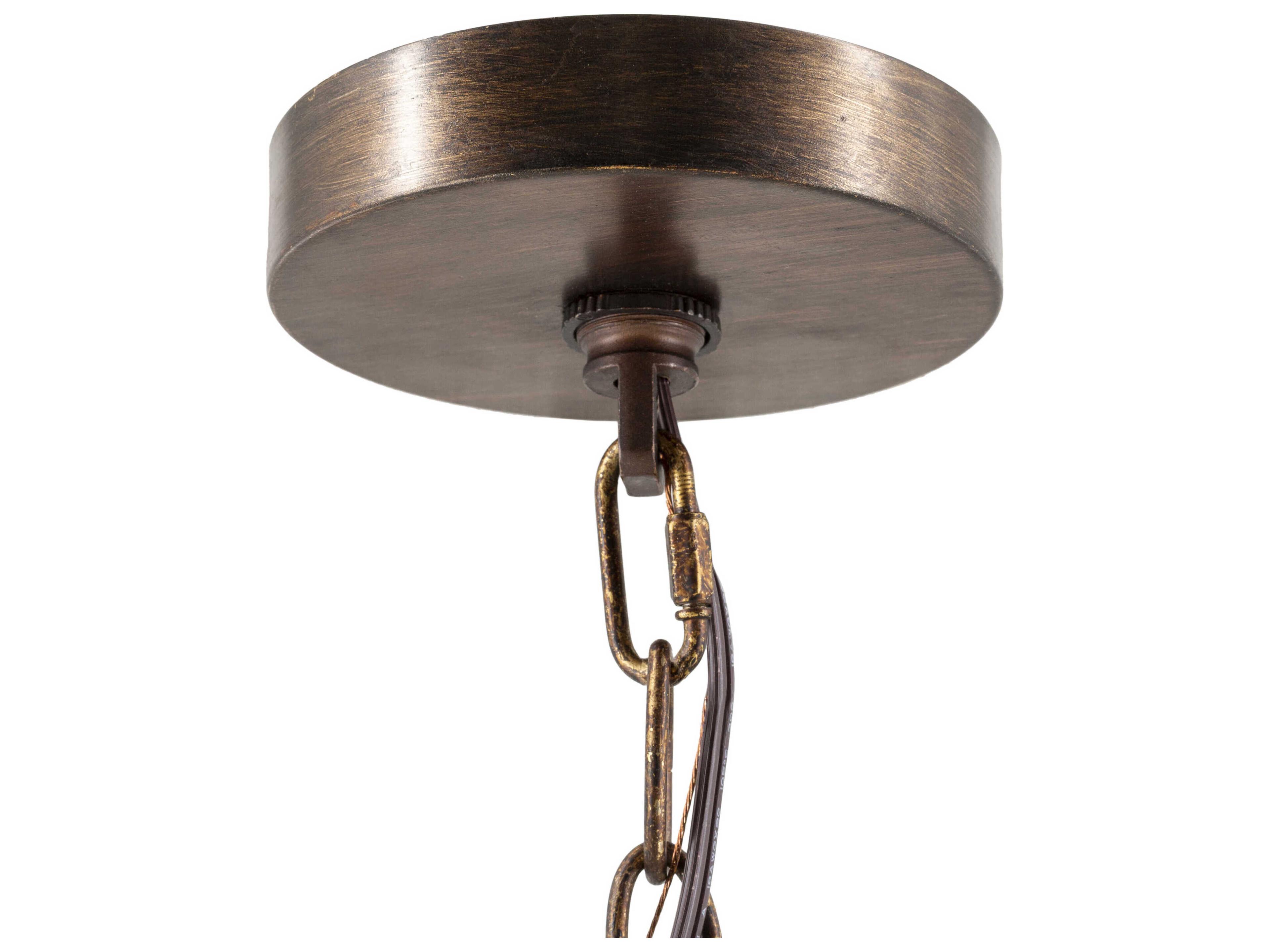 Surya Furrow 1-Light Rust Brown Mini Pendant