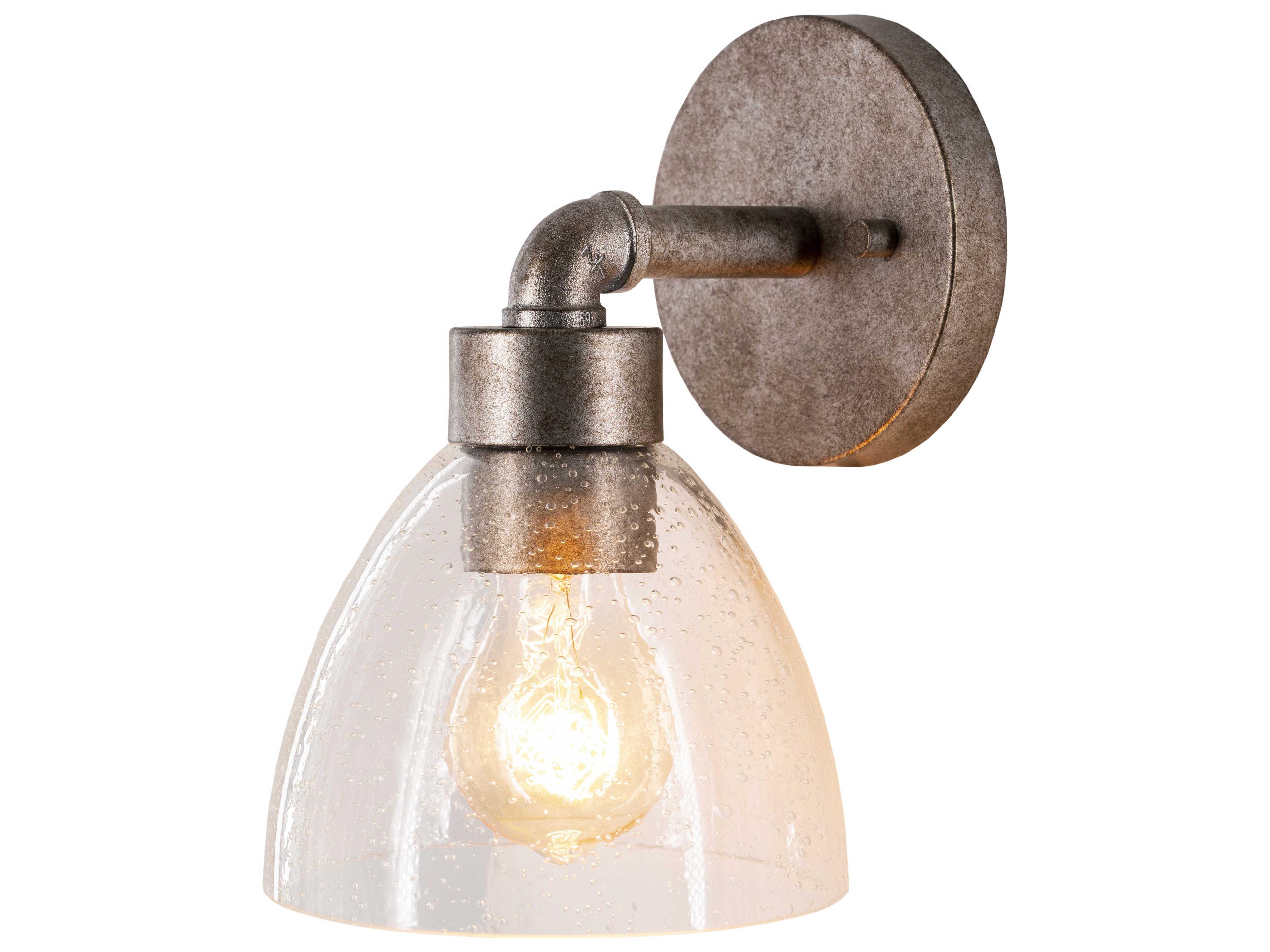 Garter 1-Light Metallic Pewter Wall Sconce
