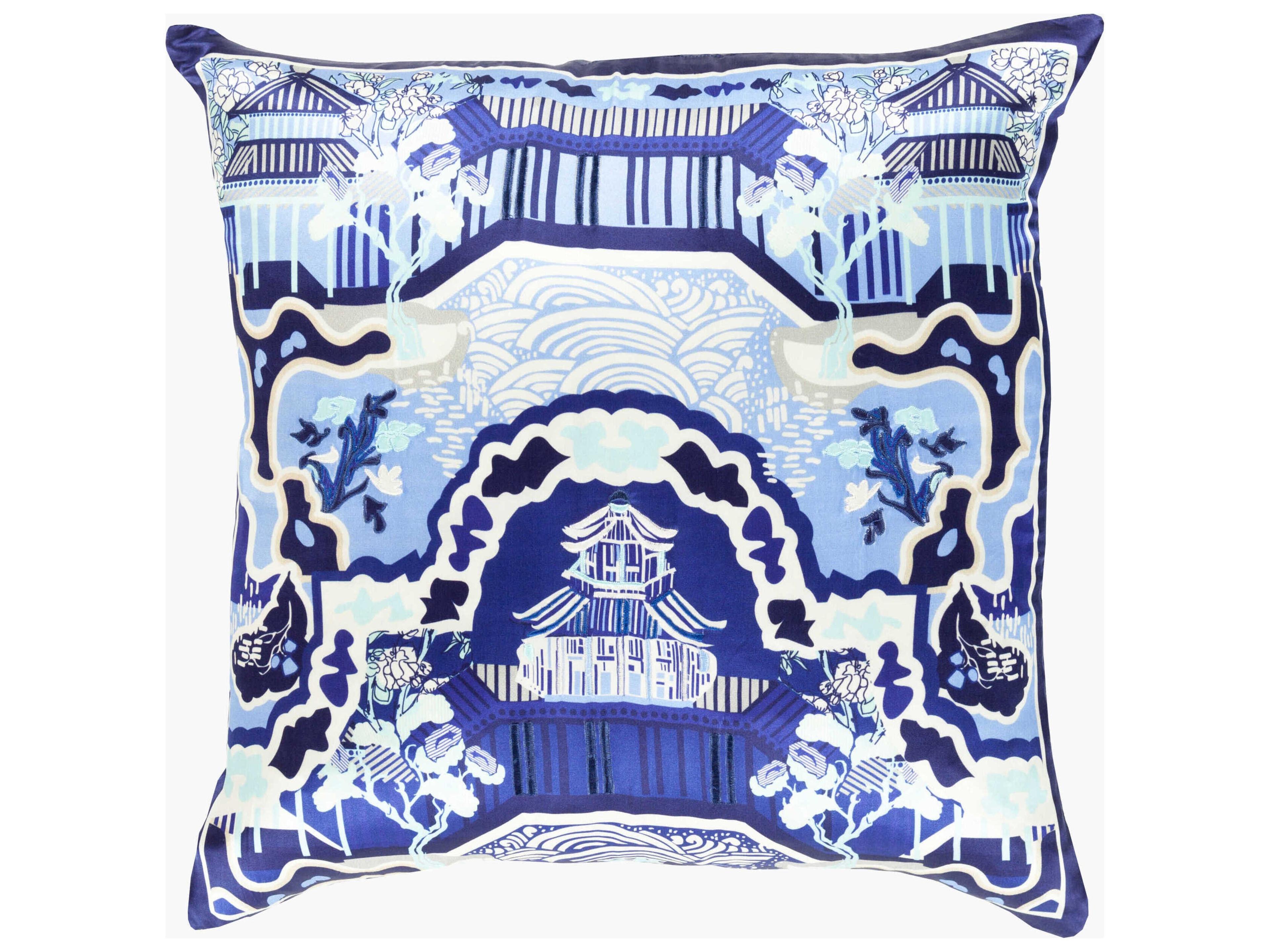 Geisha Dark Blue Pillow