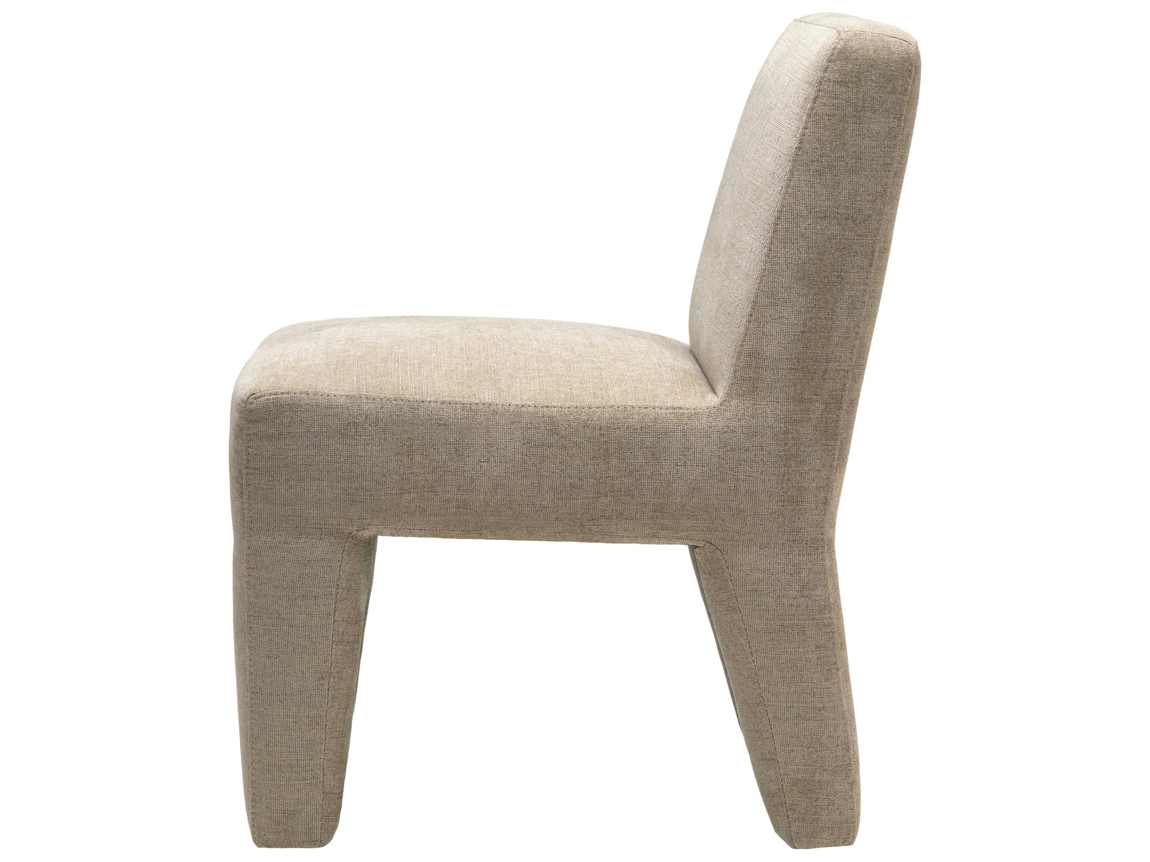 Surya Ginny Plywood Beige Upholstered Armless Dining Chair Set of 2