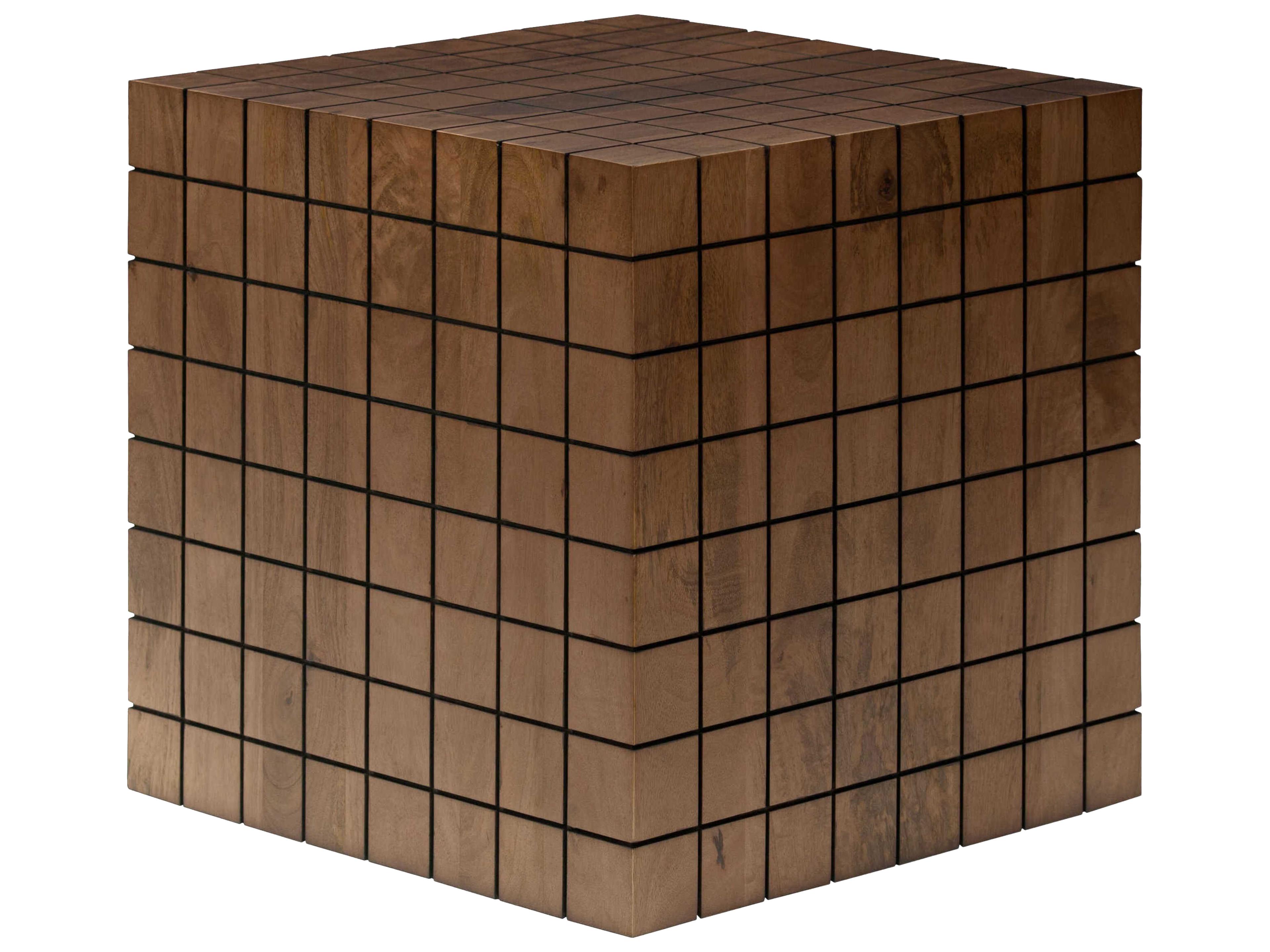 Geldrey Square Wood Brown End Table