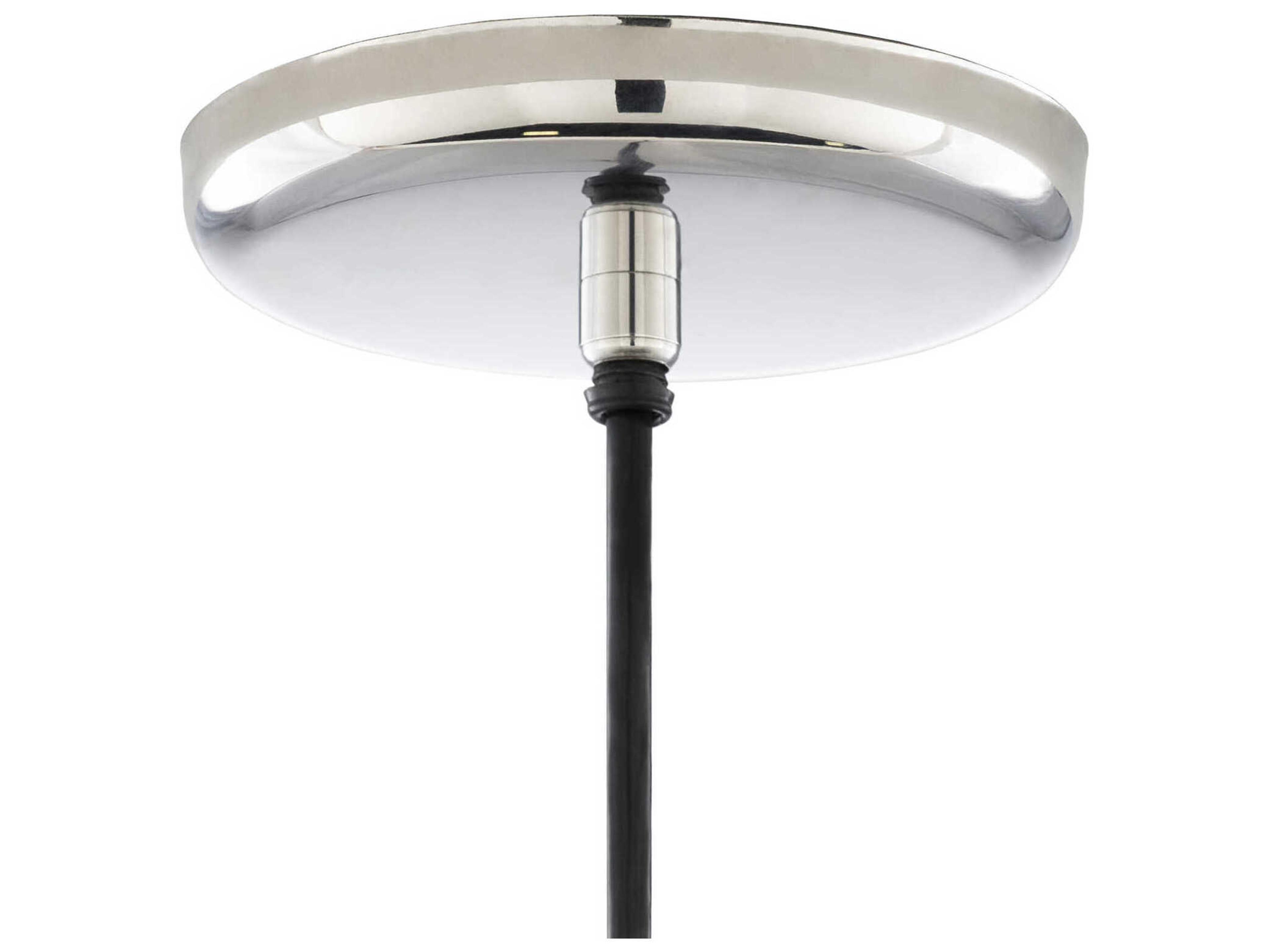 Surya Glasshill 1-Light Polished Nickel Mini Pendant