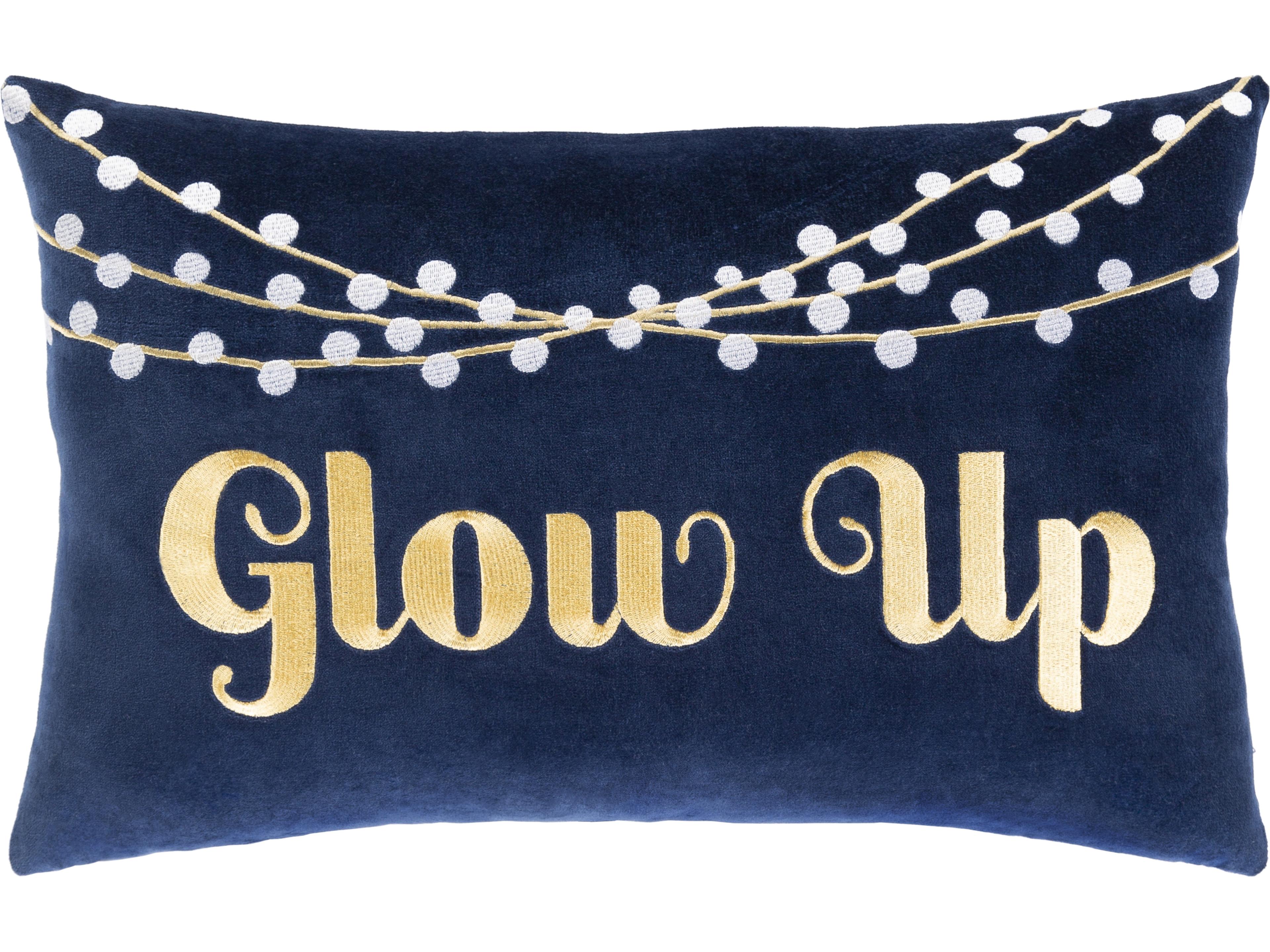 Glow Up Navy Pillow