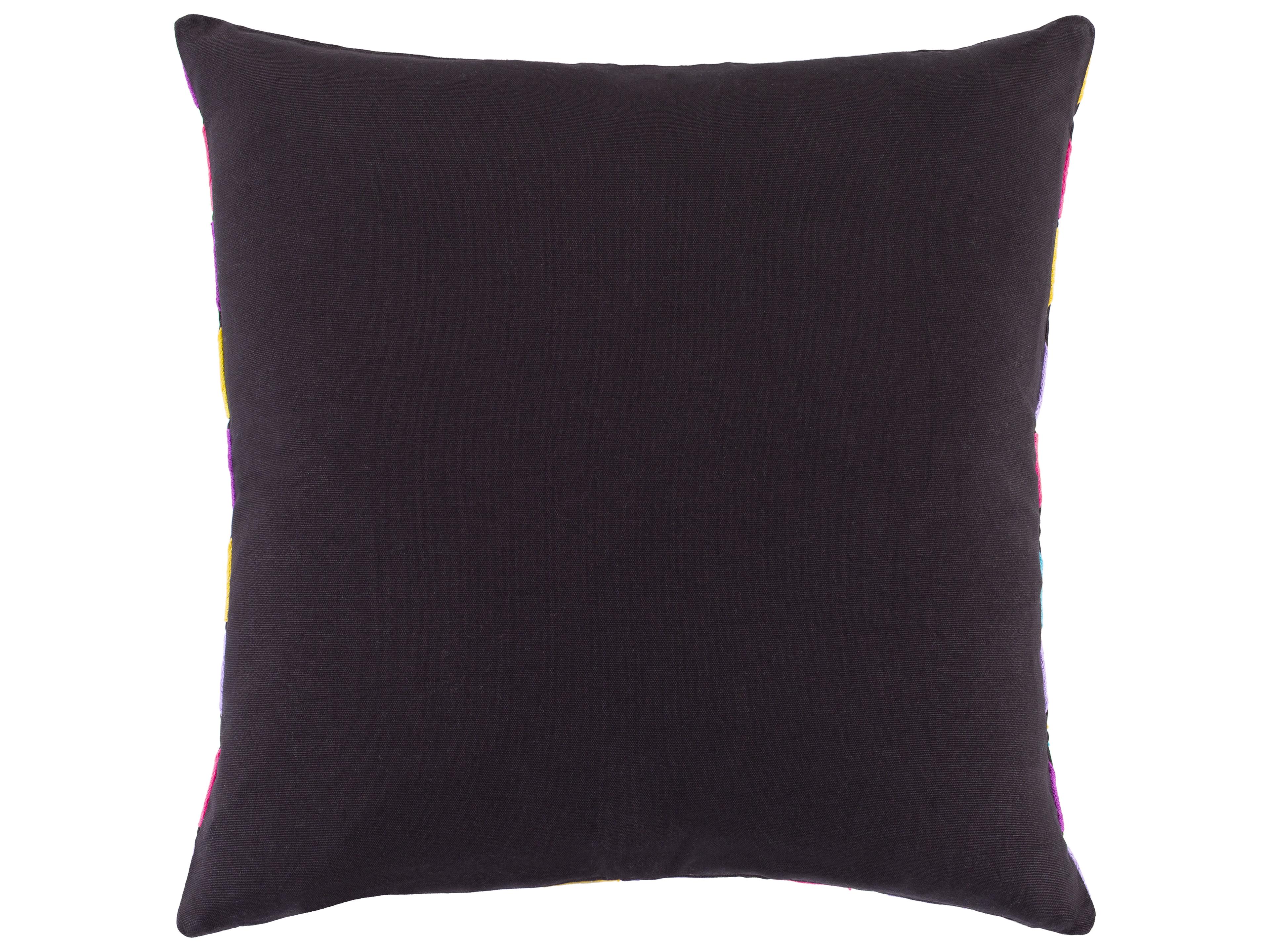 Surya Geometry Black Pillow