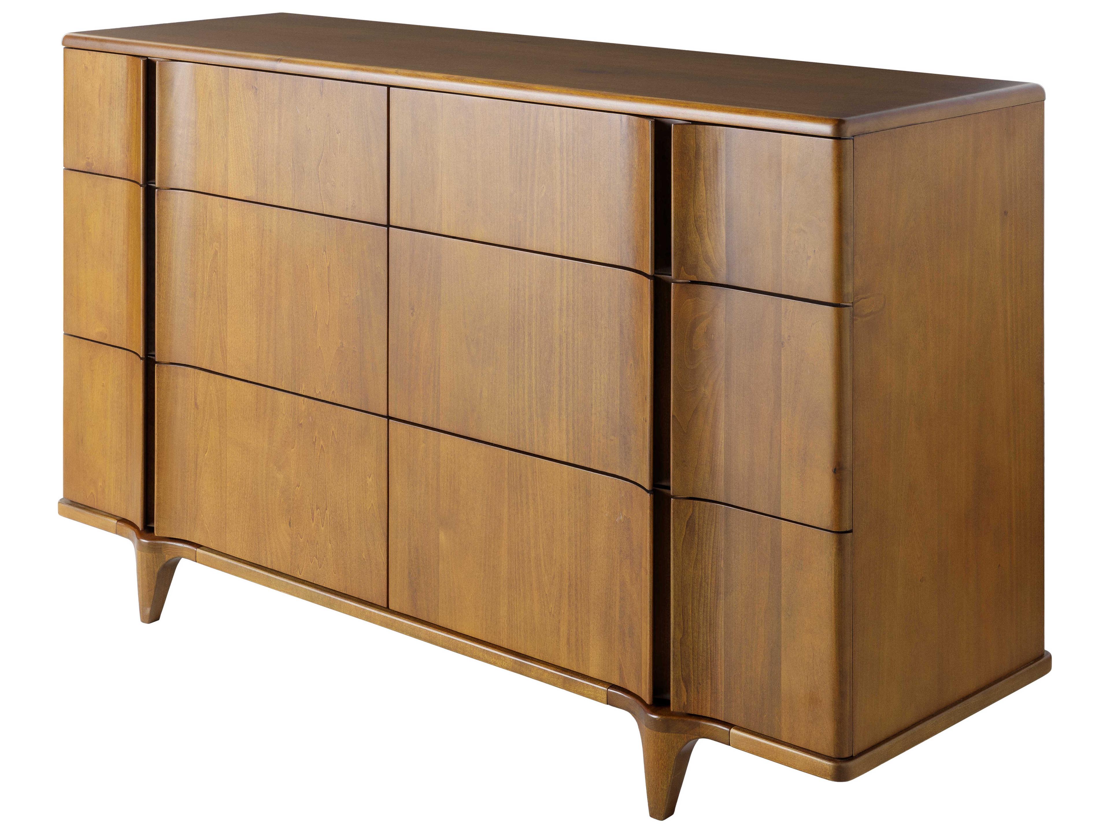 Grande 6-Drawers Poplar Wood Double Dresser